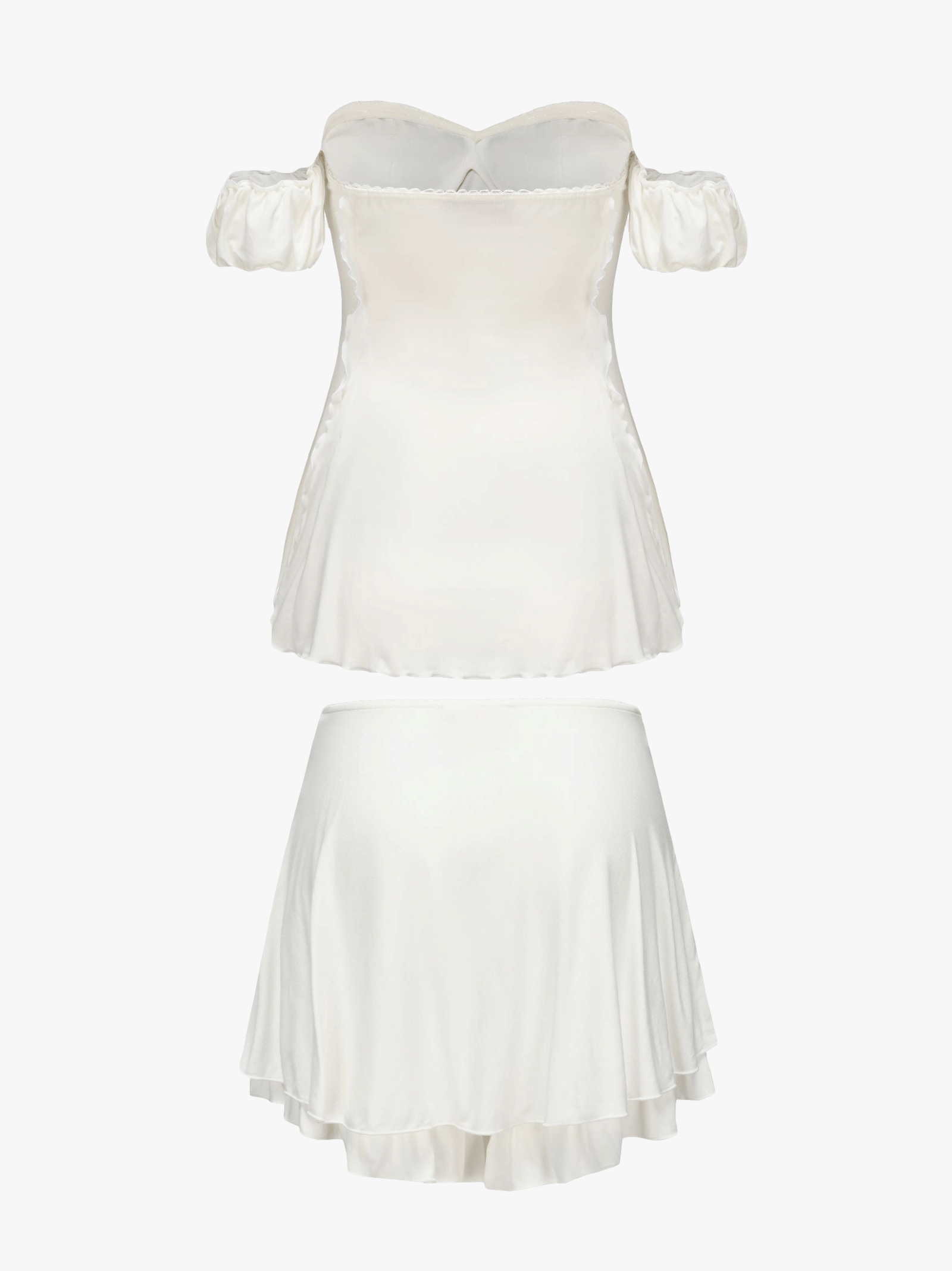 Heidi Top + Skirt (White) (Final Sale) in White made by Nana Jacqueline