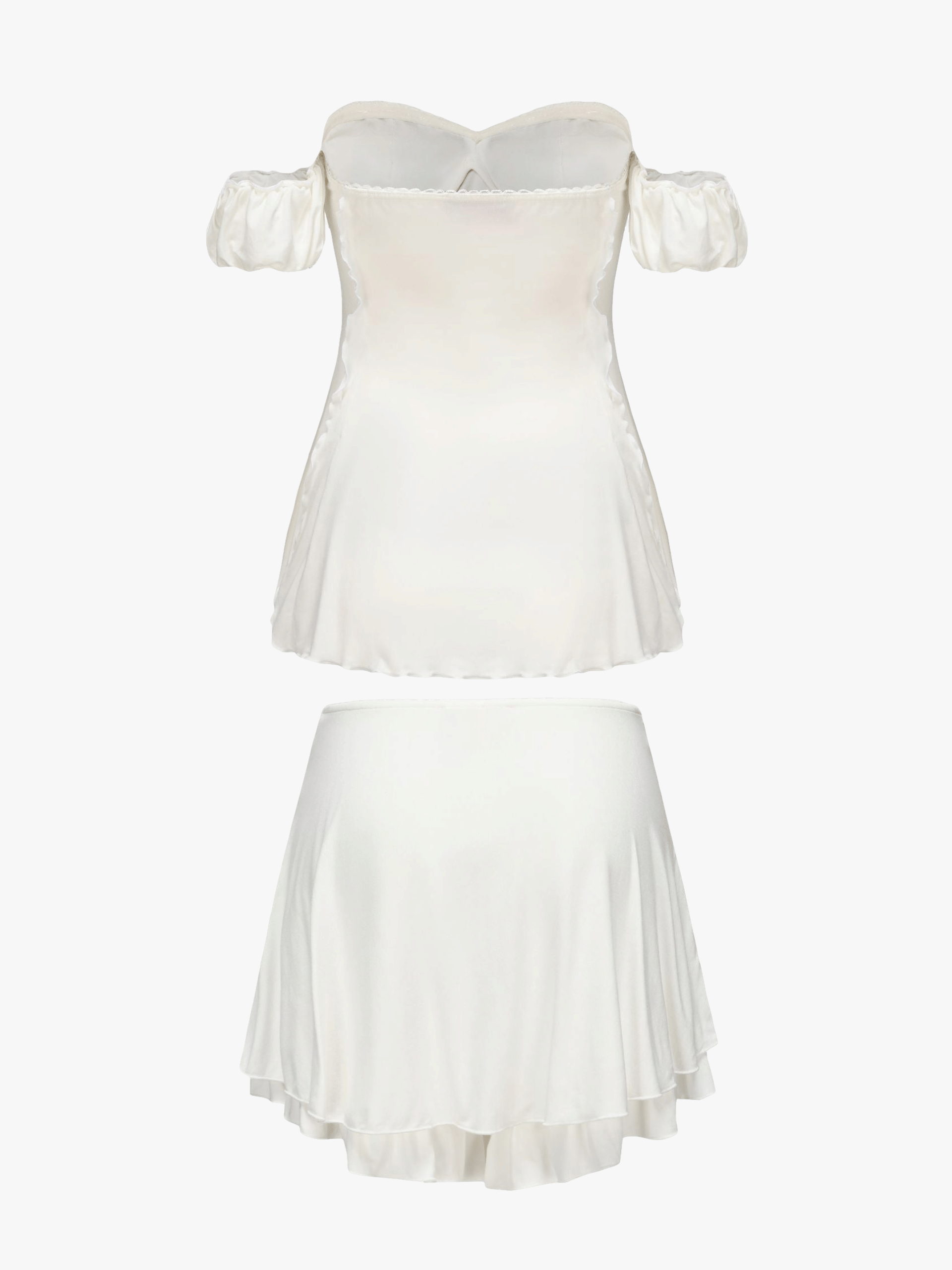 Heidi Top + Skirt (White) (Final Sale) in White made by Nana Jacqueline