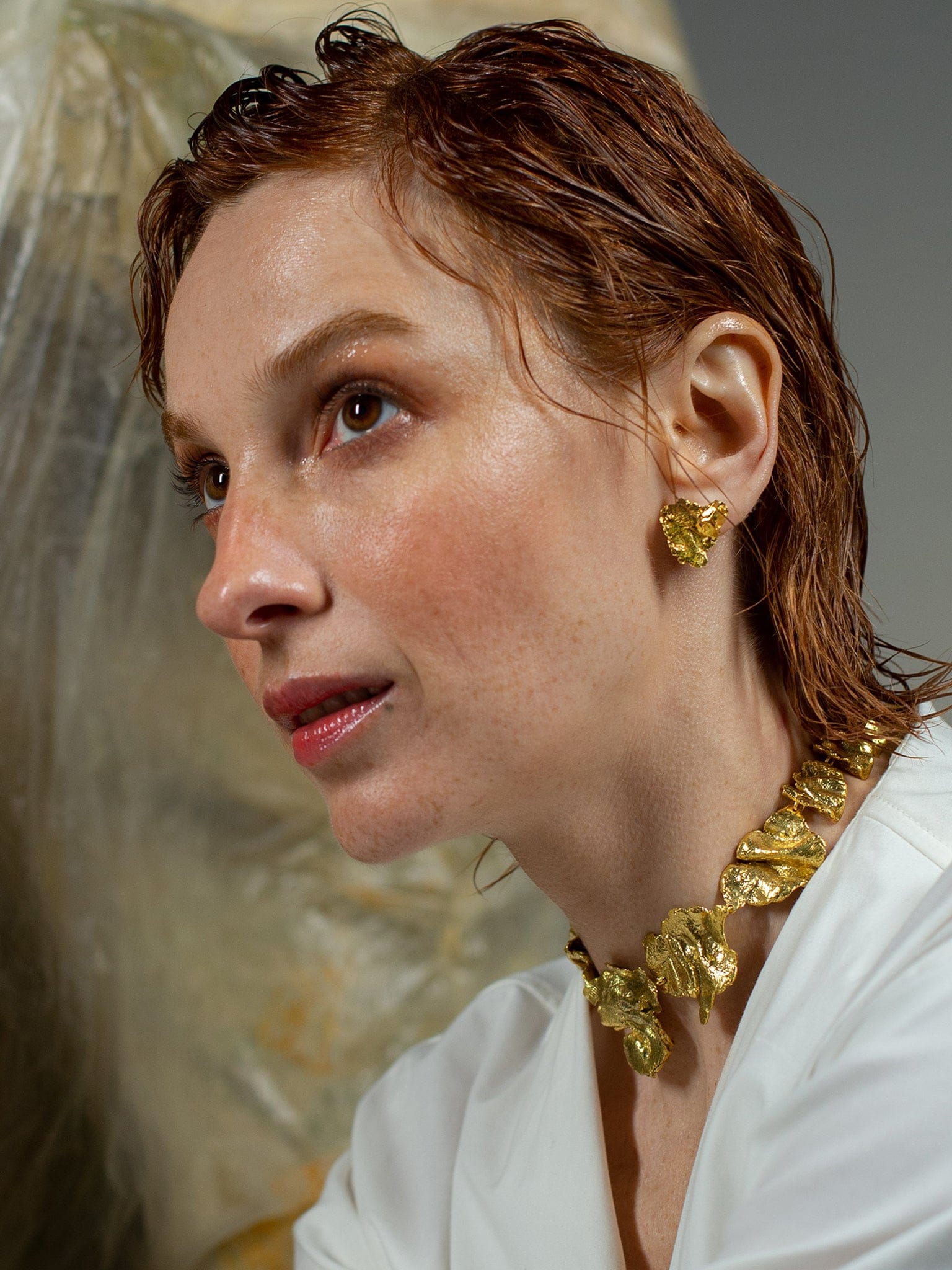 Artemis Earrings Gold in Gold made by Eva Remenyi