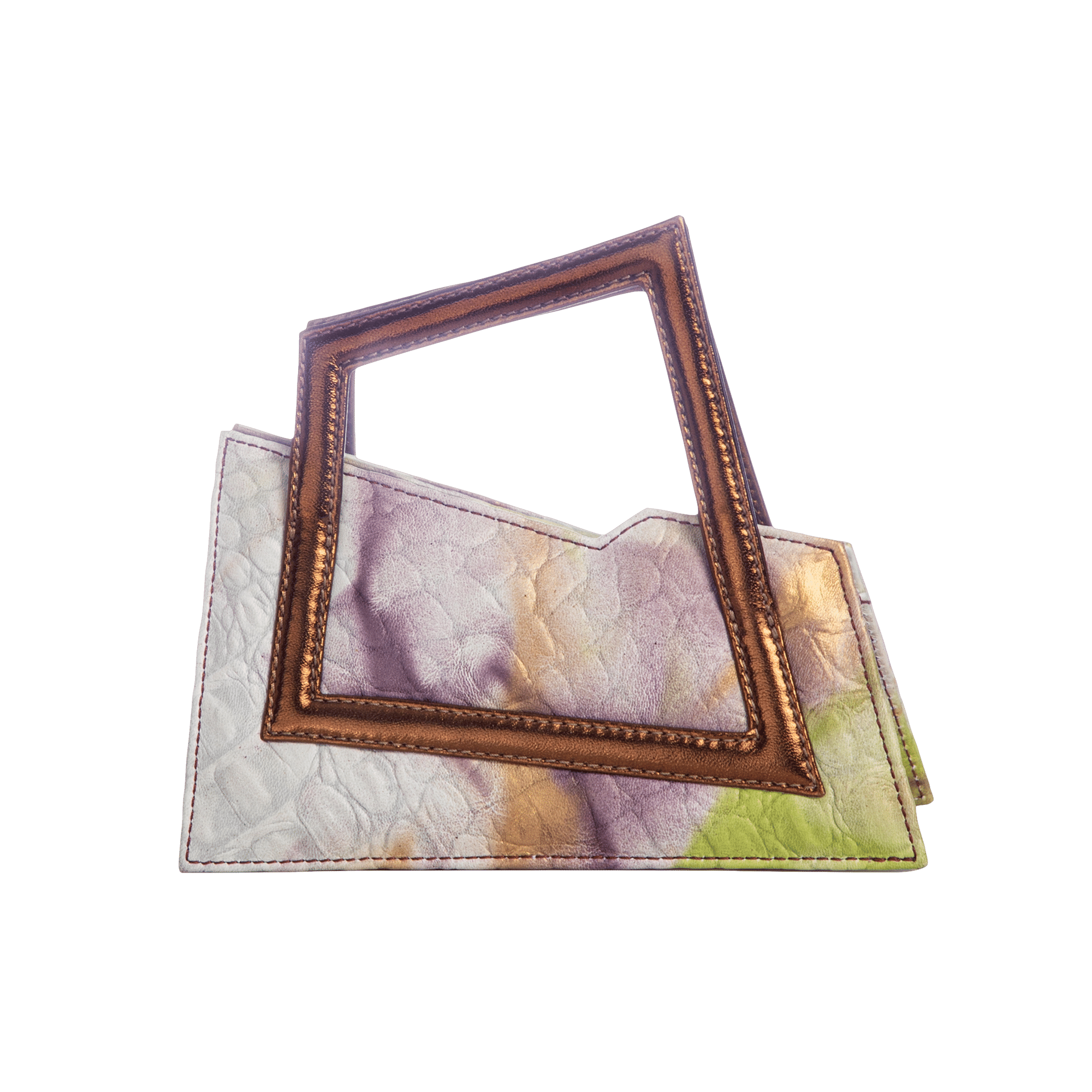 Jari'aa - Aubergine - Square Top Handle Bag made by ALIEL