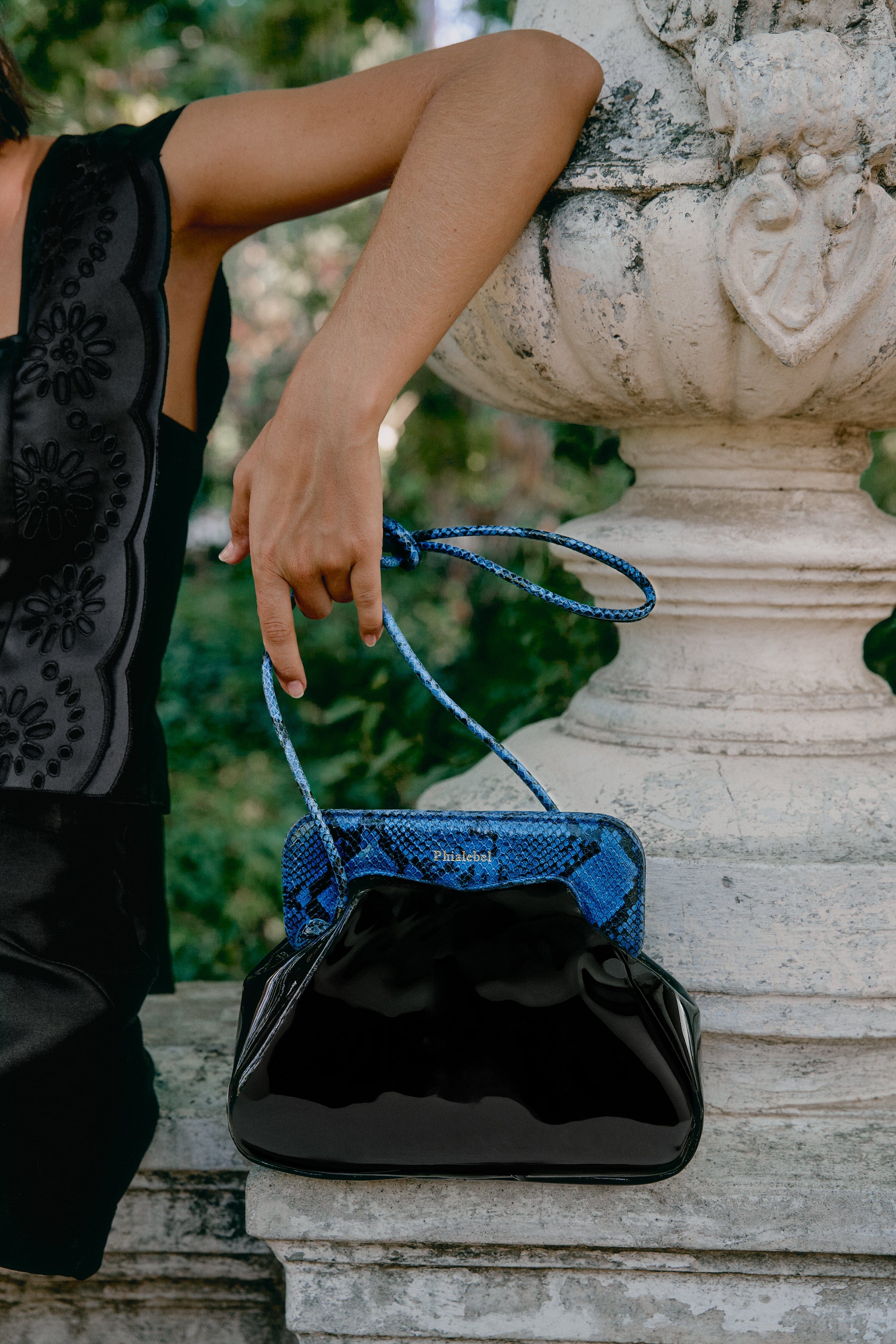 Constanza black patent leather made by Phialebel