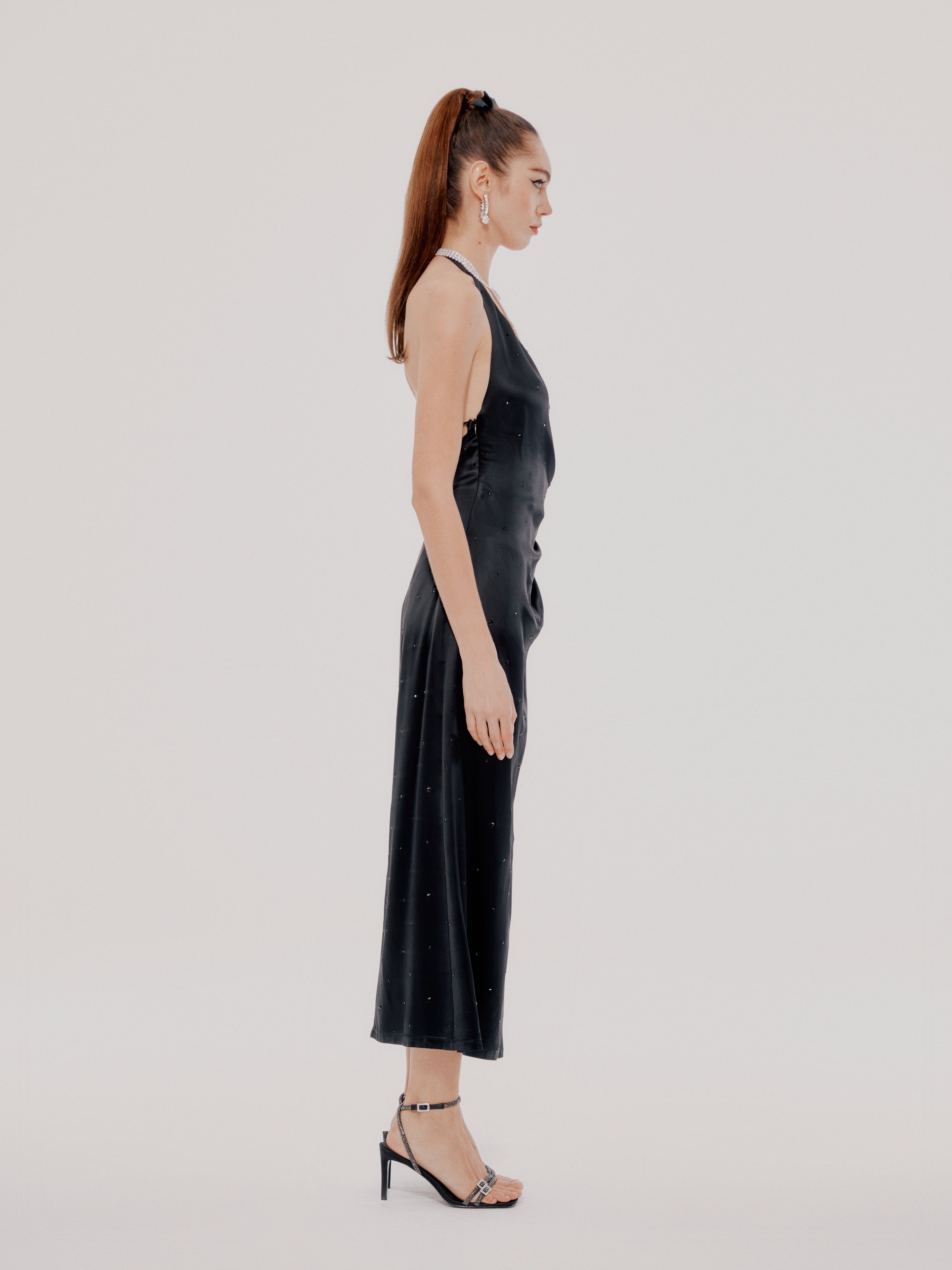 Black Lily Dress (Final Sale) in Black made by Nana Jacqueline