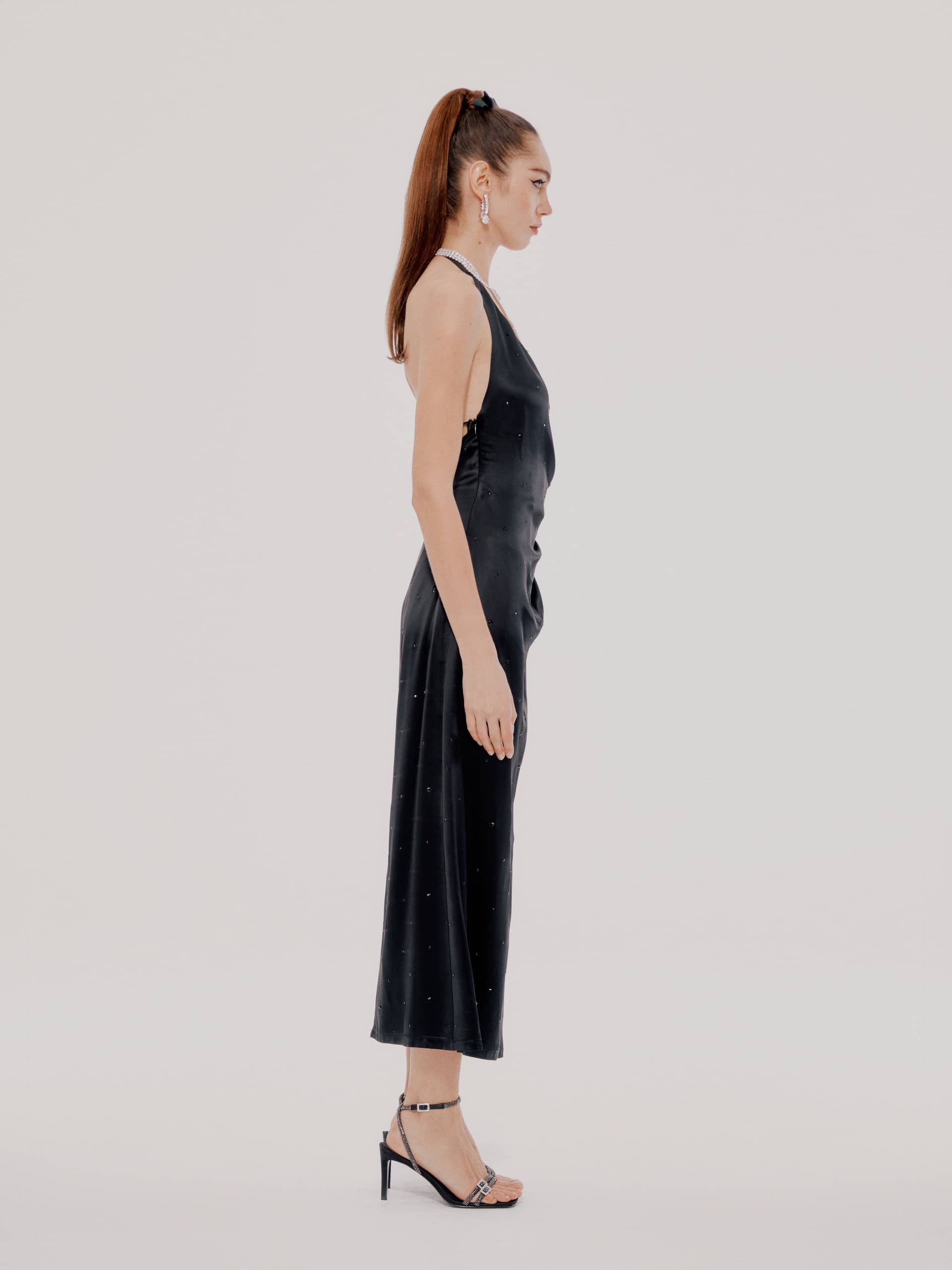 Black Lily Dress (Final Sale) in Black made by Nana Jacqueline