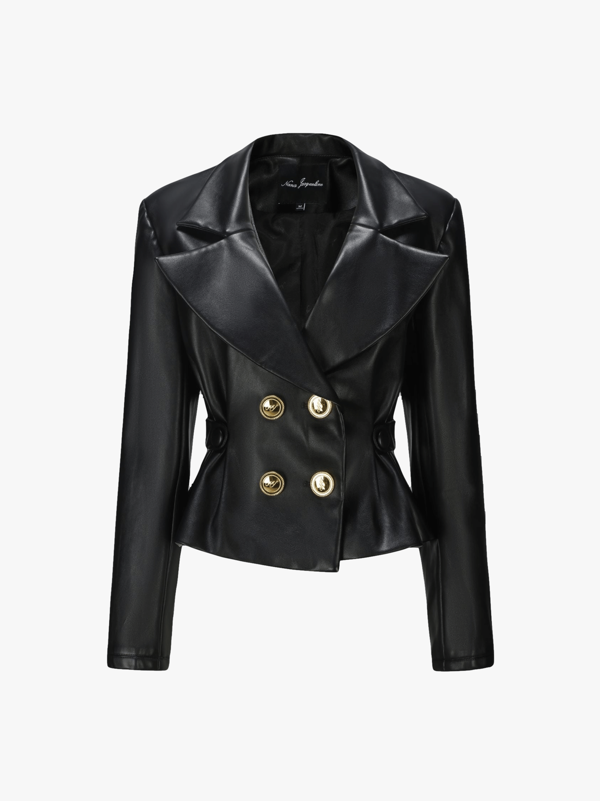 Lucy Leather Jacket in Black made by Nana Jacqueline