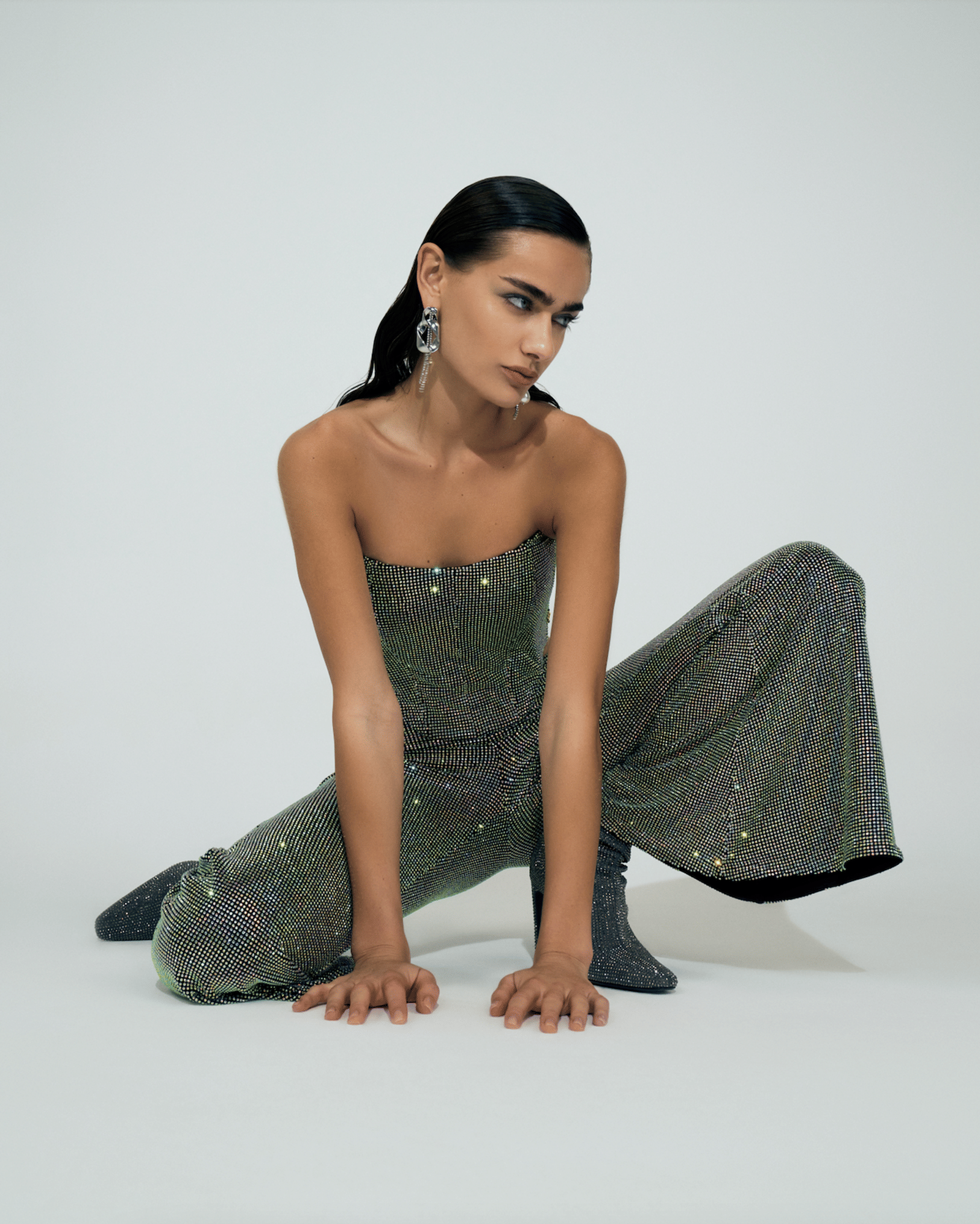 Crystal Flared Pants made by ONORI