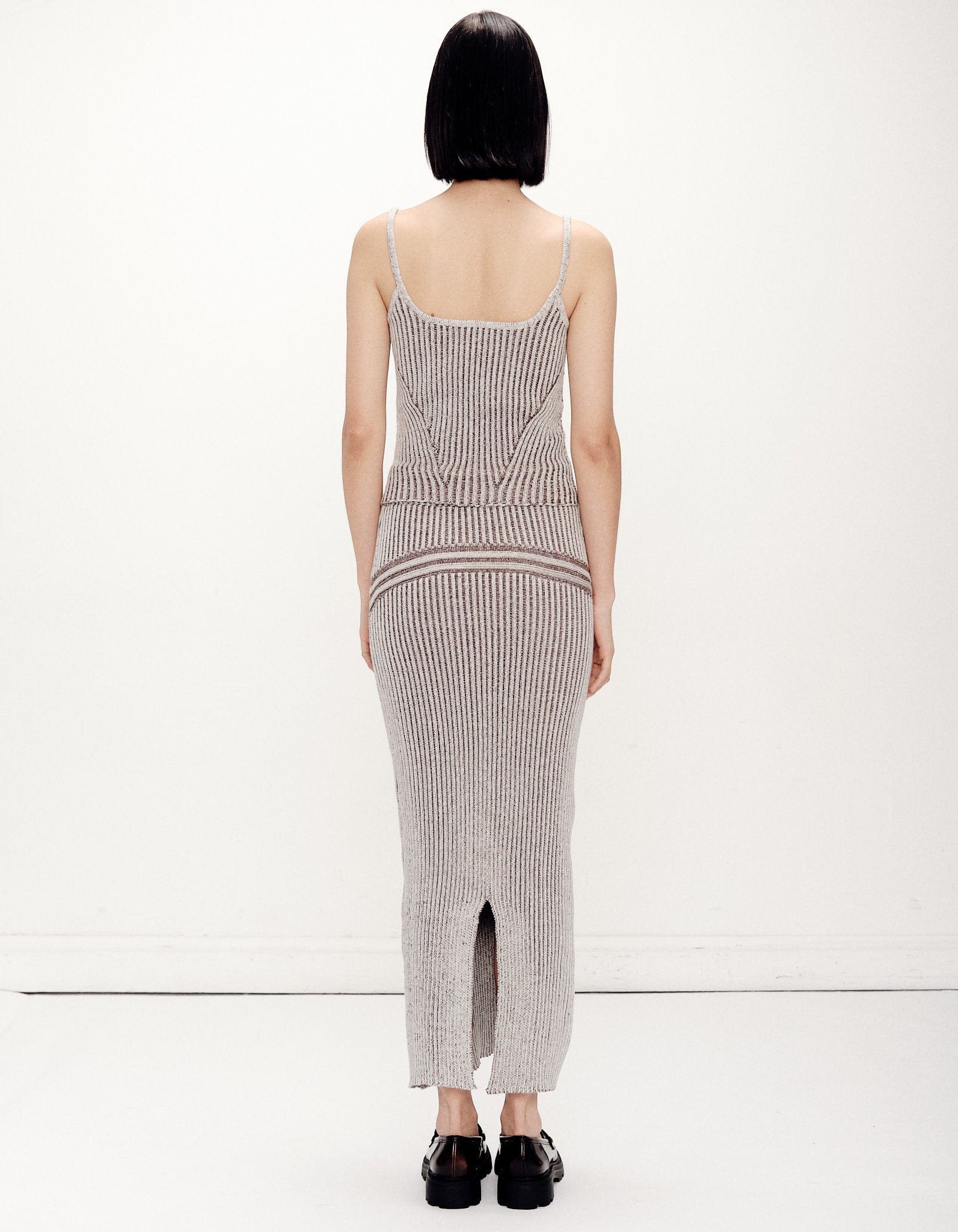 Corriente Skirt Ivory Brown made by Peregrina