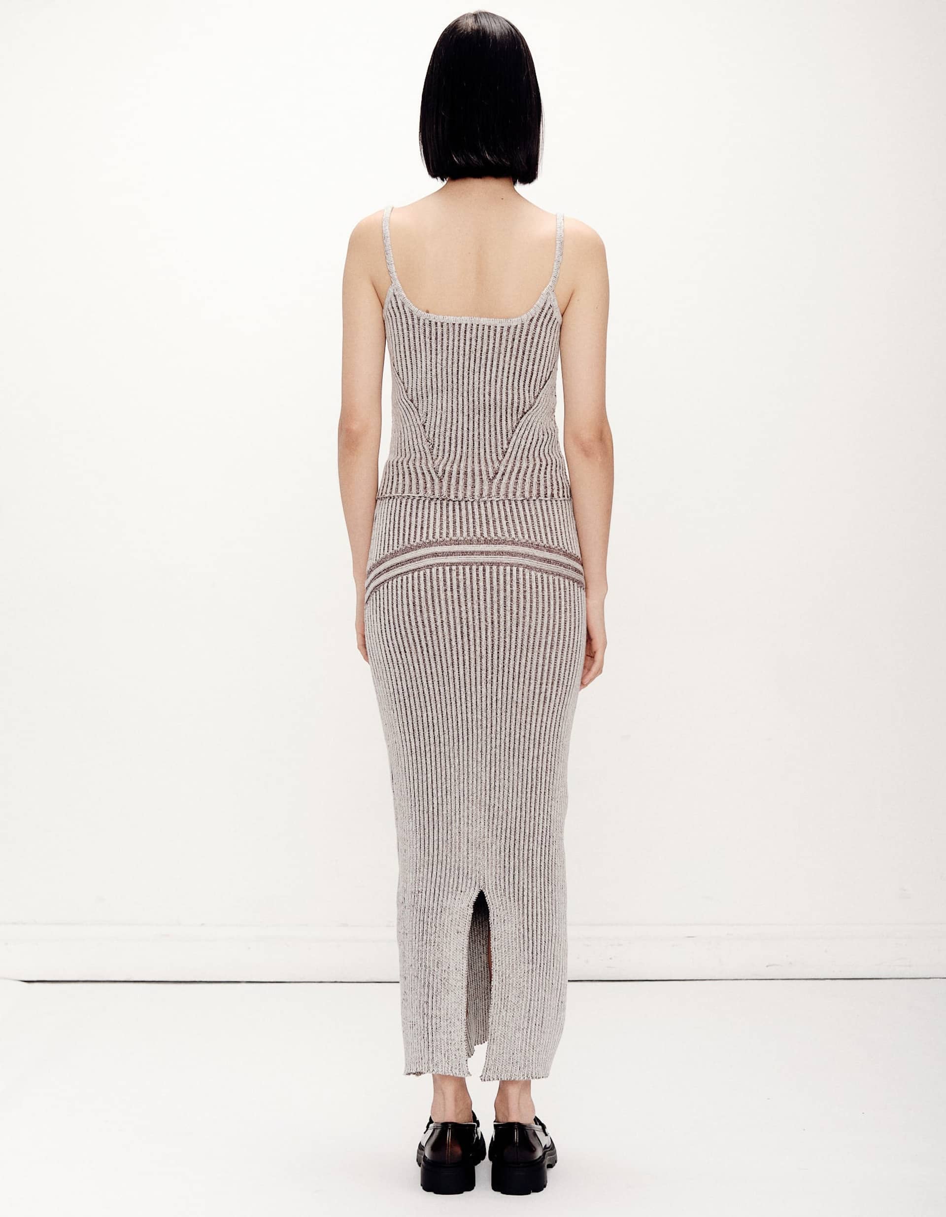 Corriente Skirt Ivory Brown made by Peregrina