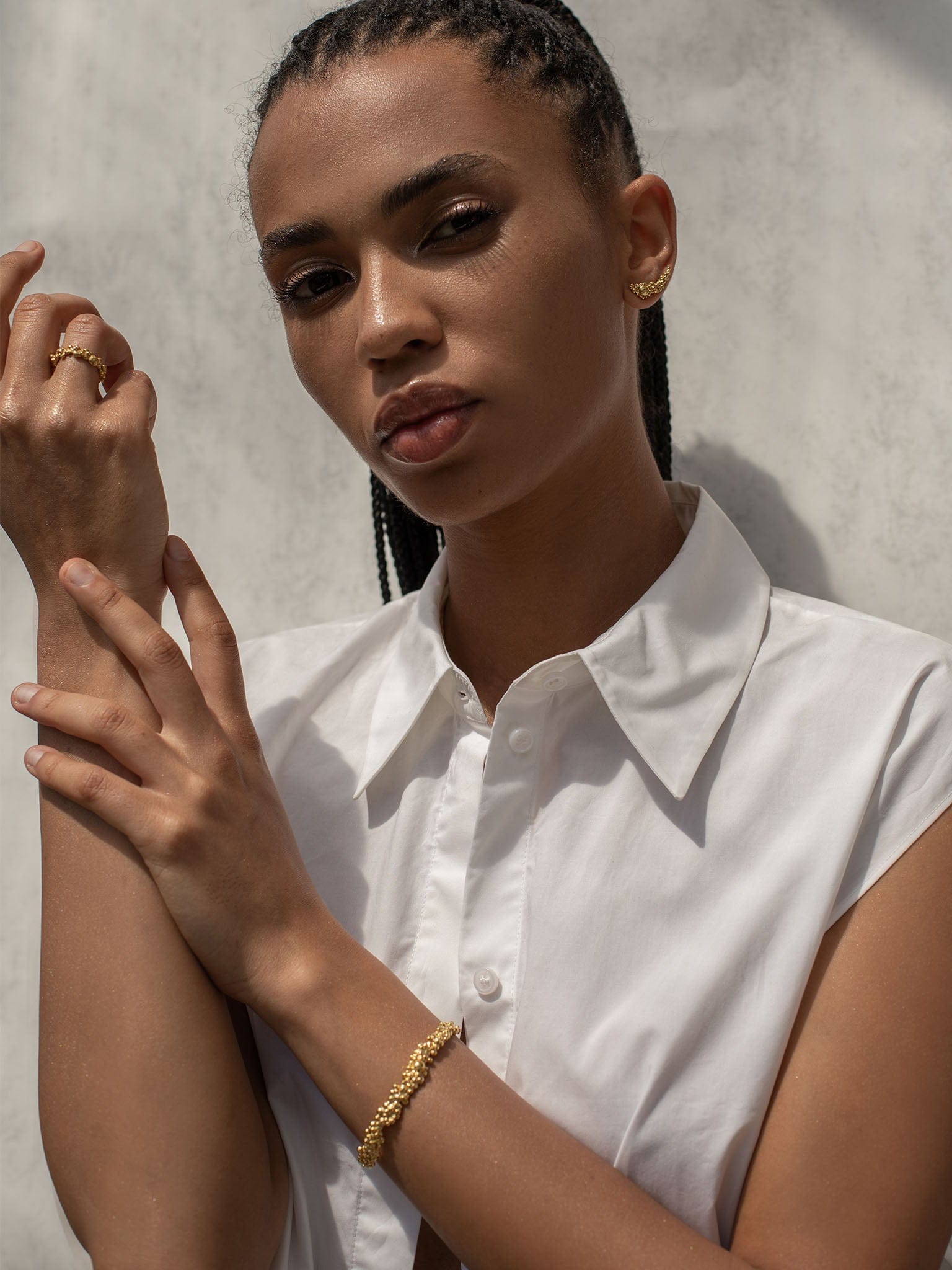 Céleste Deux Bracelet Gold in Gold made by Eva Remenyi