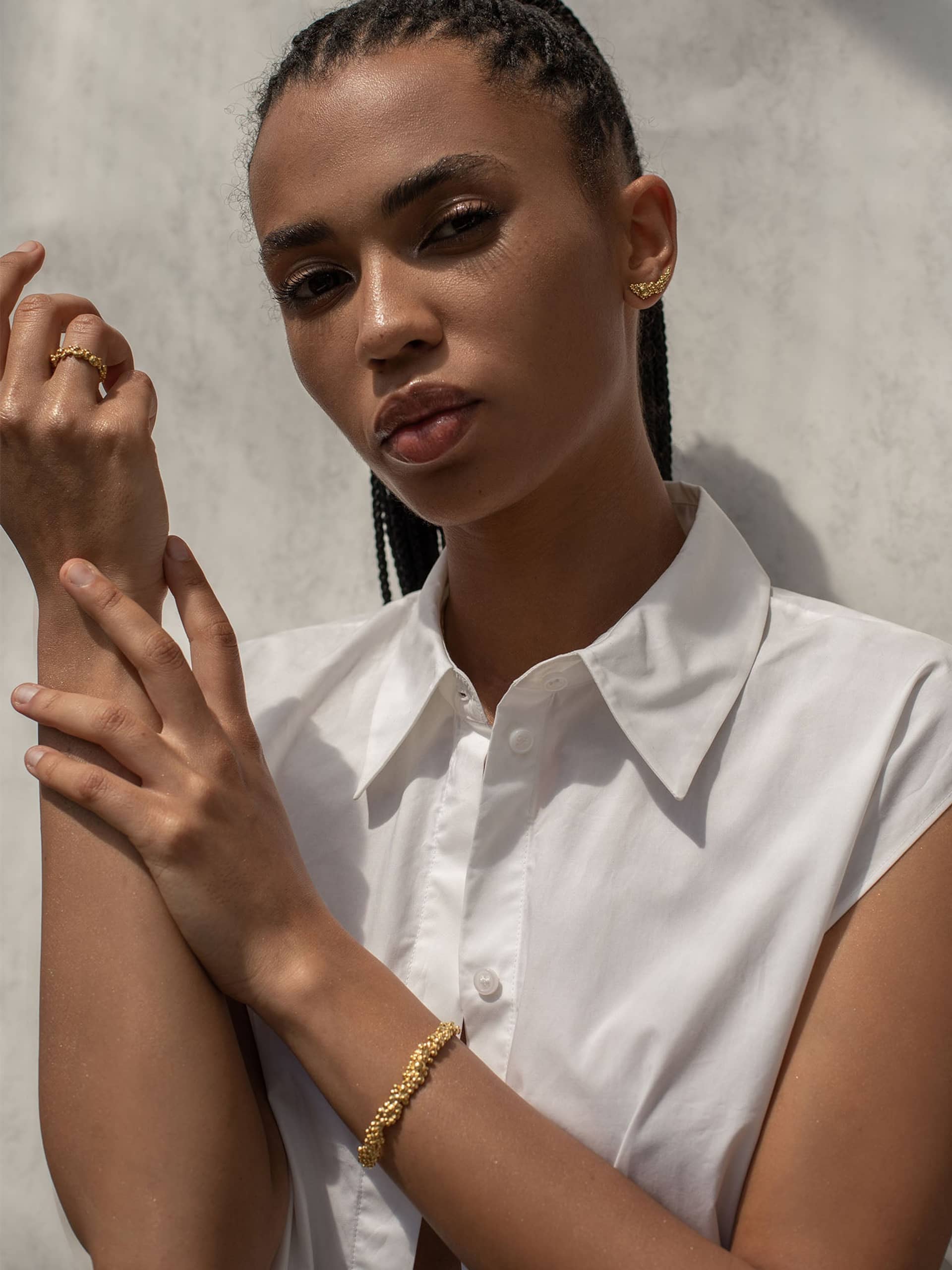 Céleste Deux Bracelet Gold in Gold made by Eva Remenyi