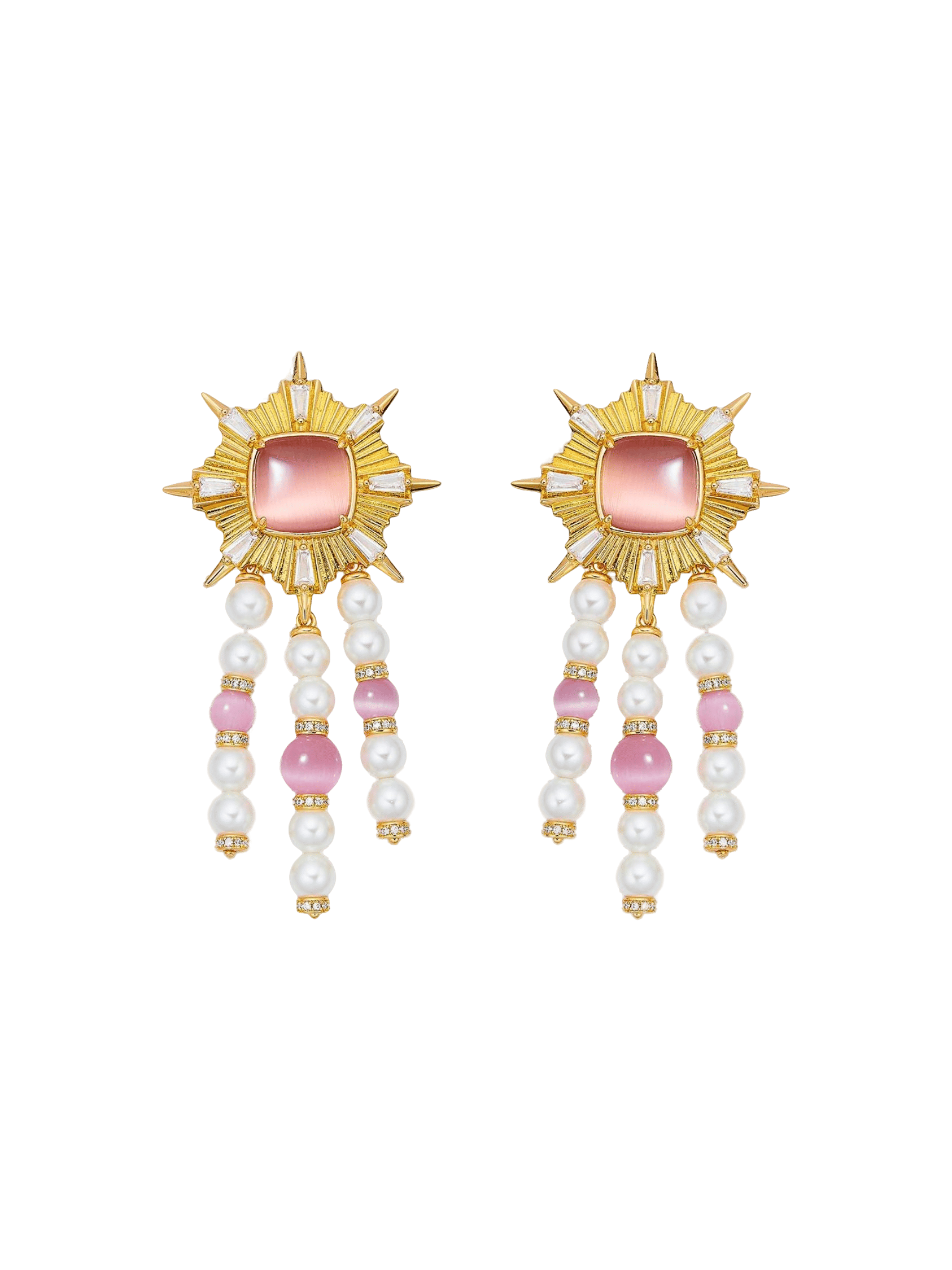 Clara Pearl Earrings in Gold made by Nana Jacqueline