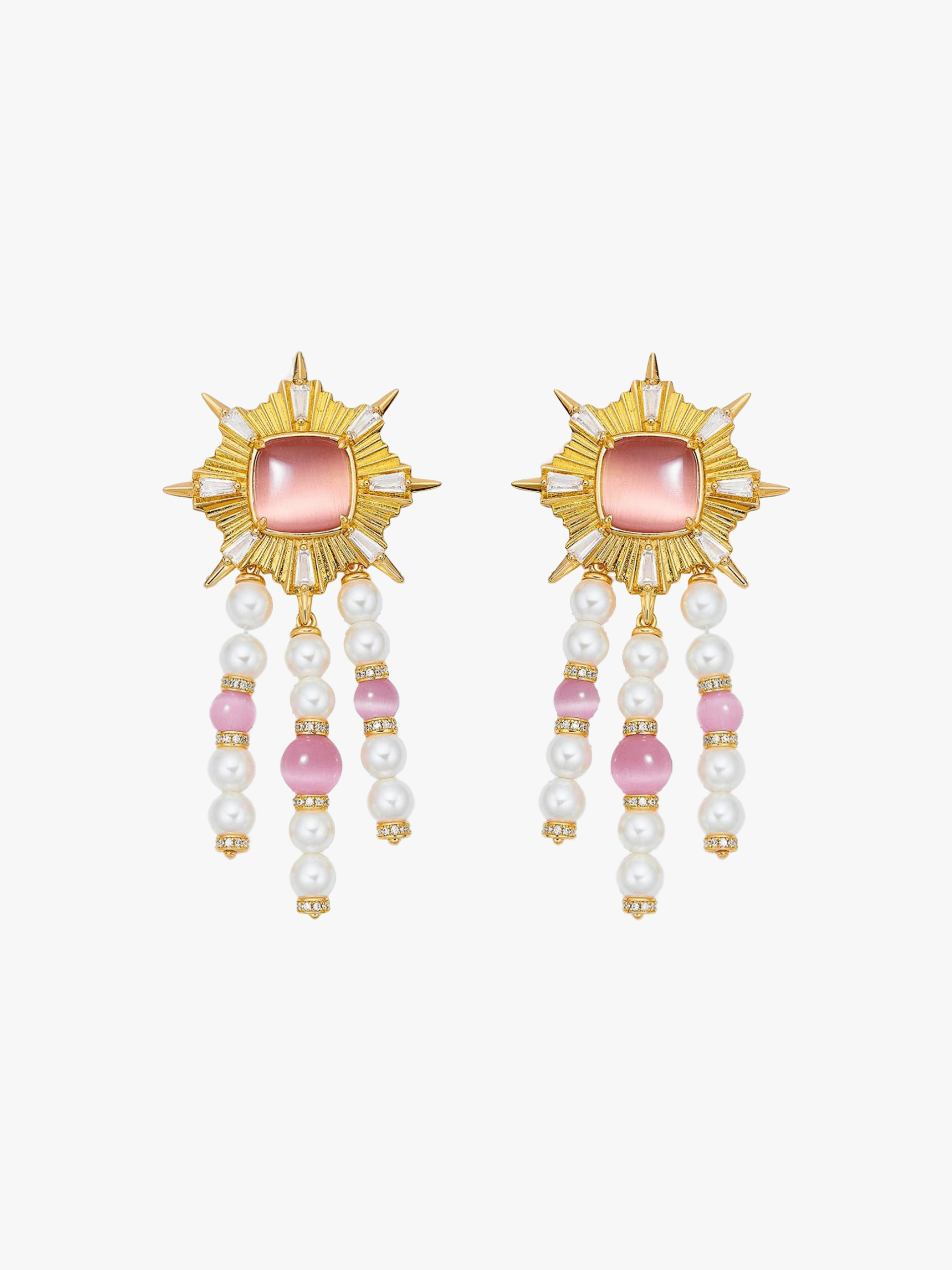 Clara Pearl Earrings in Gold made by Nana Jacqueline