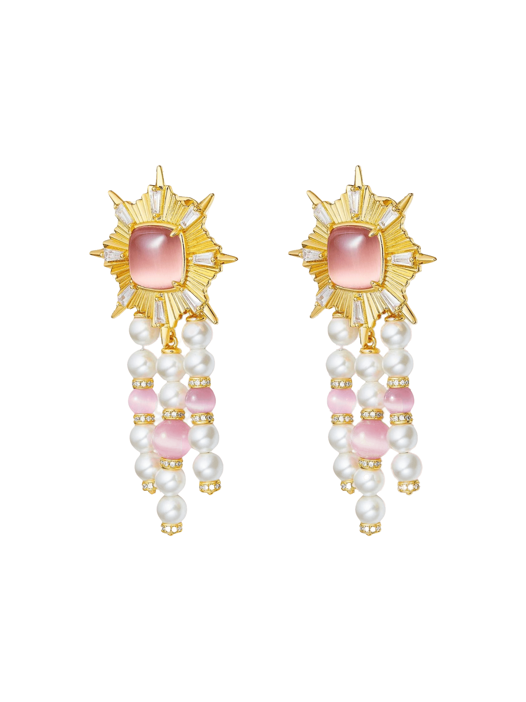 Clara Pearl Earrings in Gold made by Nana Jacqueline