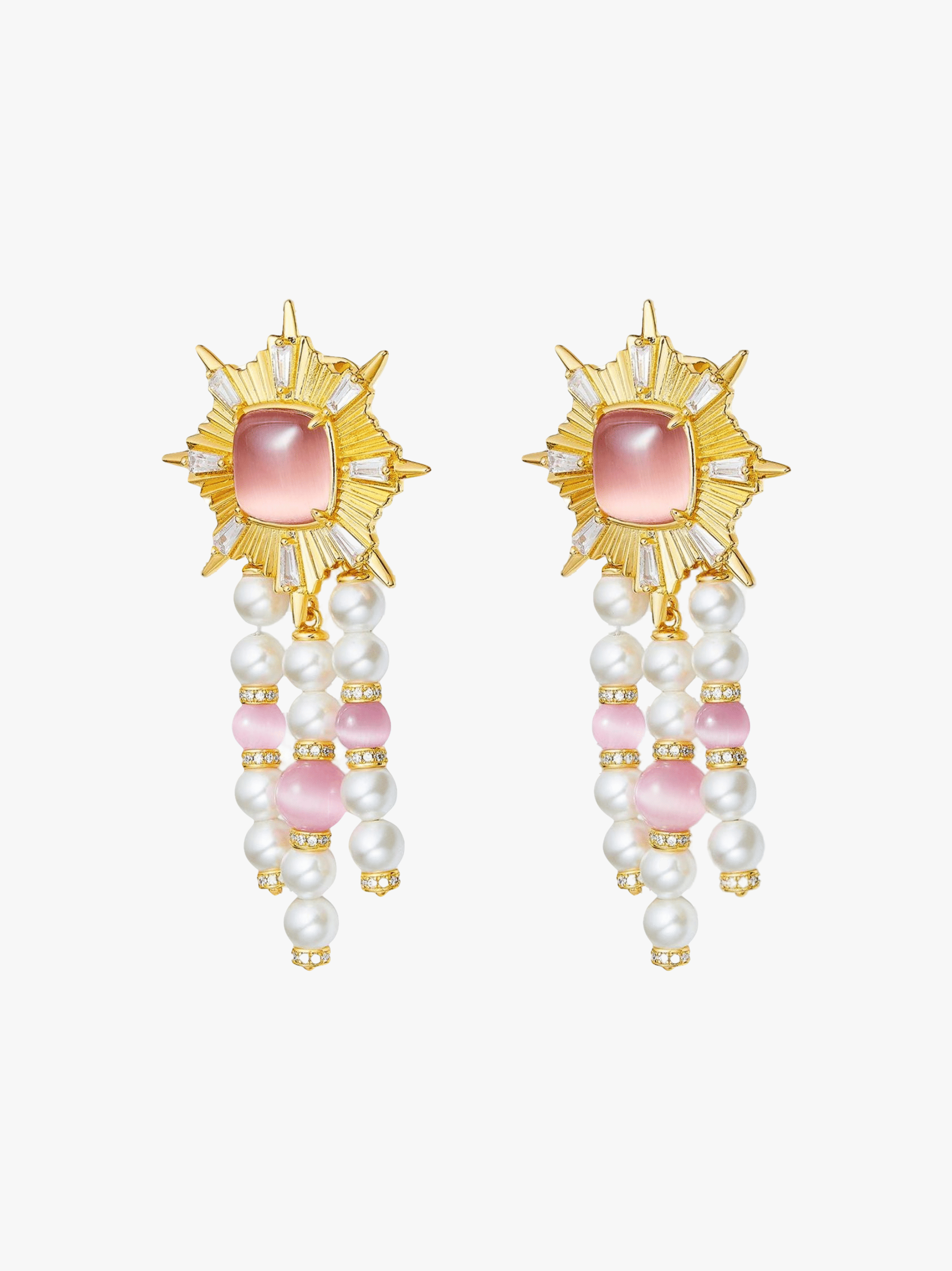 Clara Pearl Earrings in Gold made by Nana Jacqueline