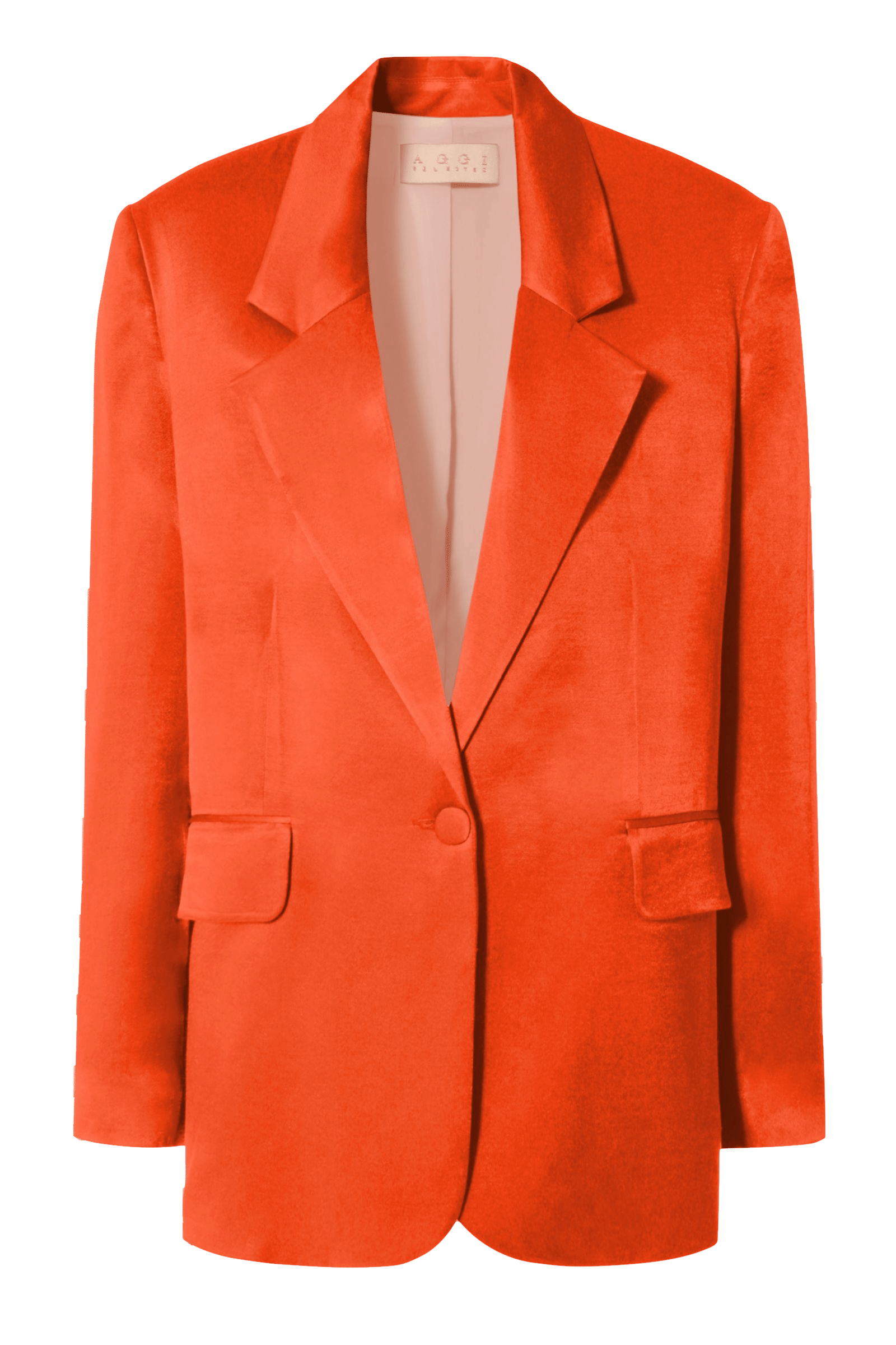 Blazer Bellamy Satin Nasturtium in Orange made by HALEWSKI