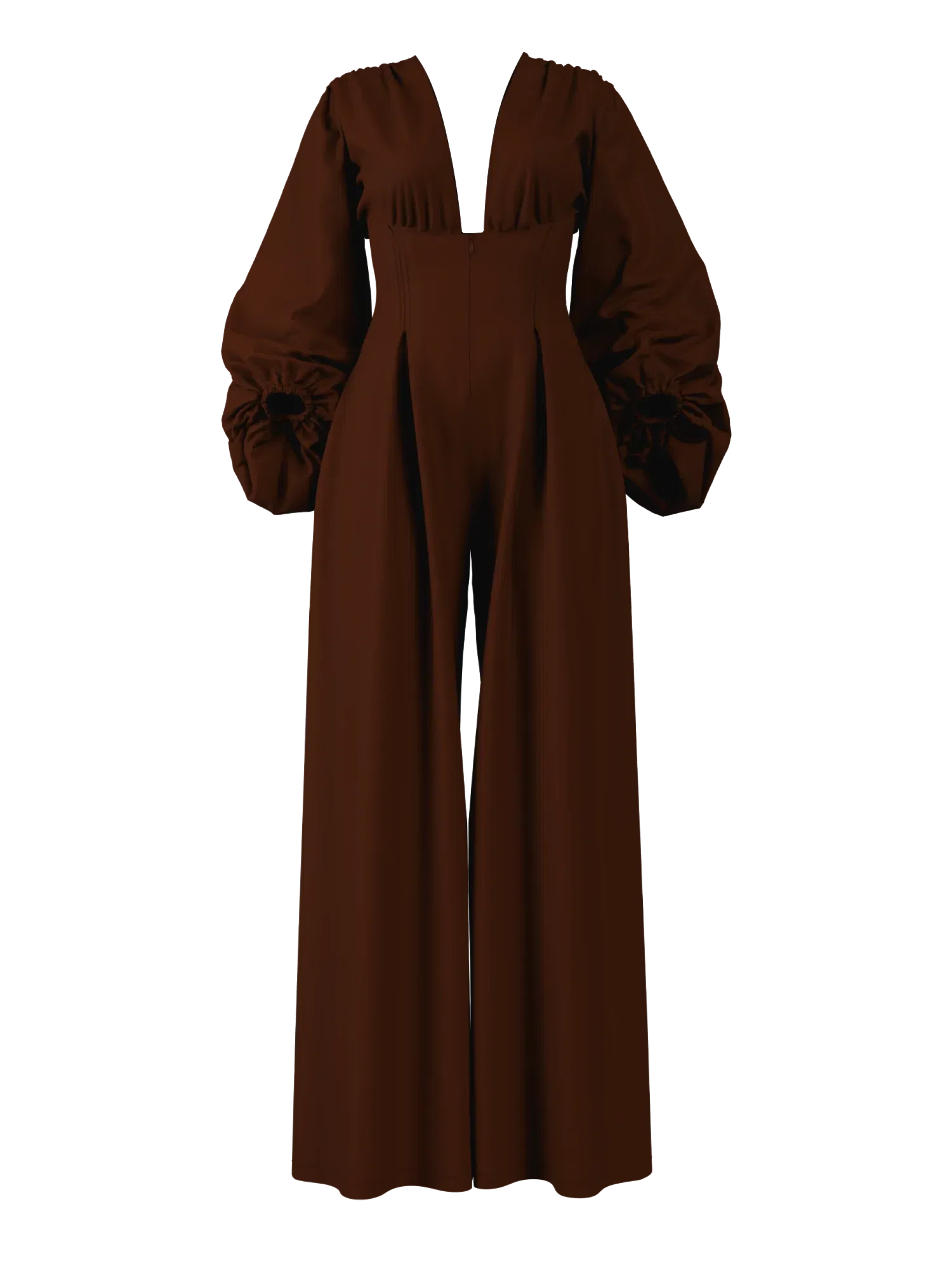 ZERRA JUMPSUIT - COFFEE made by Andrea Iyamah