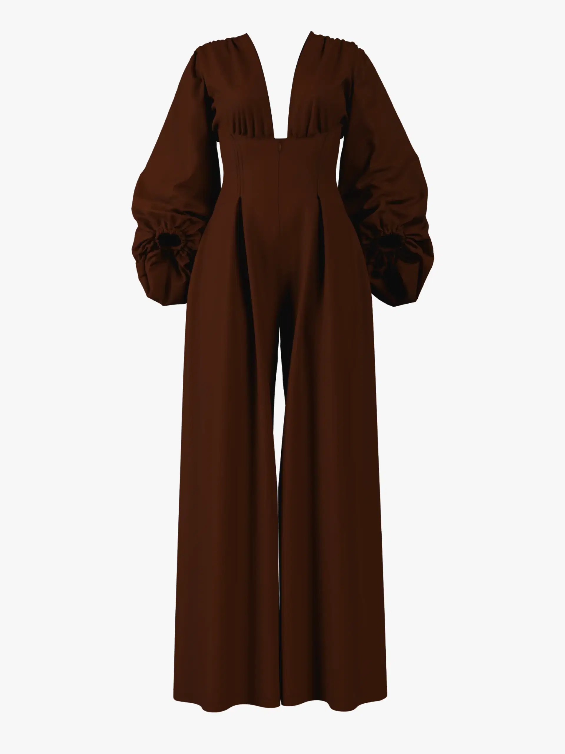 ZERRA JUMPSUIT - COFFEE made by Andrea Iyamah