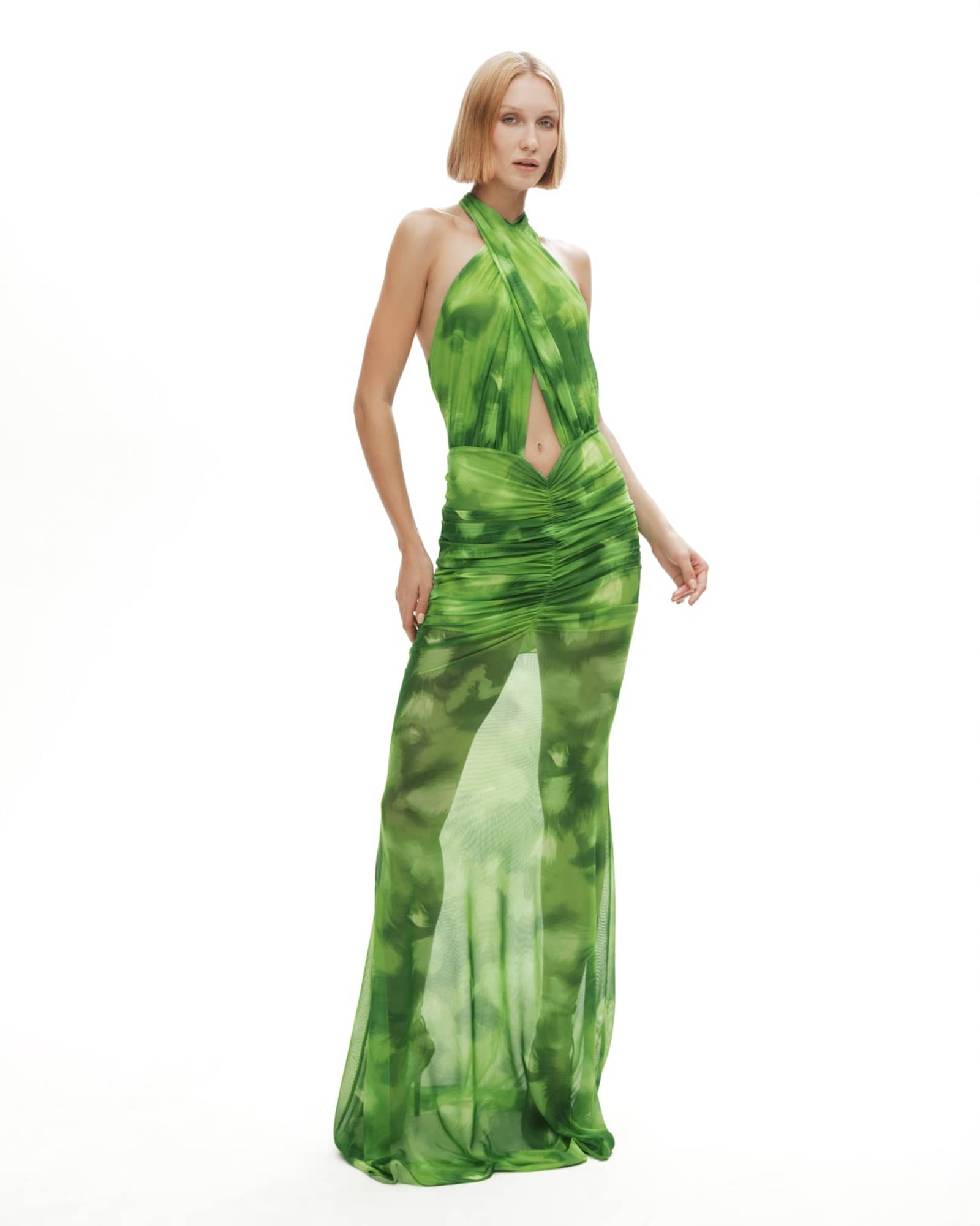 Forbidden Fruit Dress In Green made by Khela