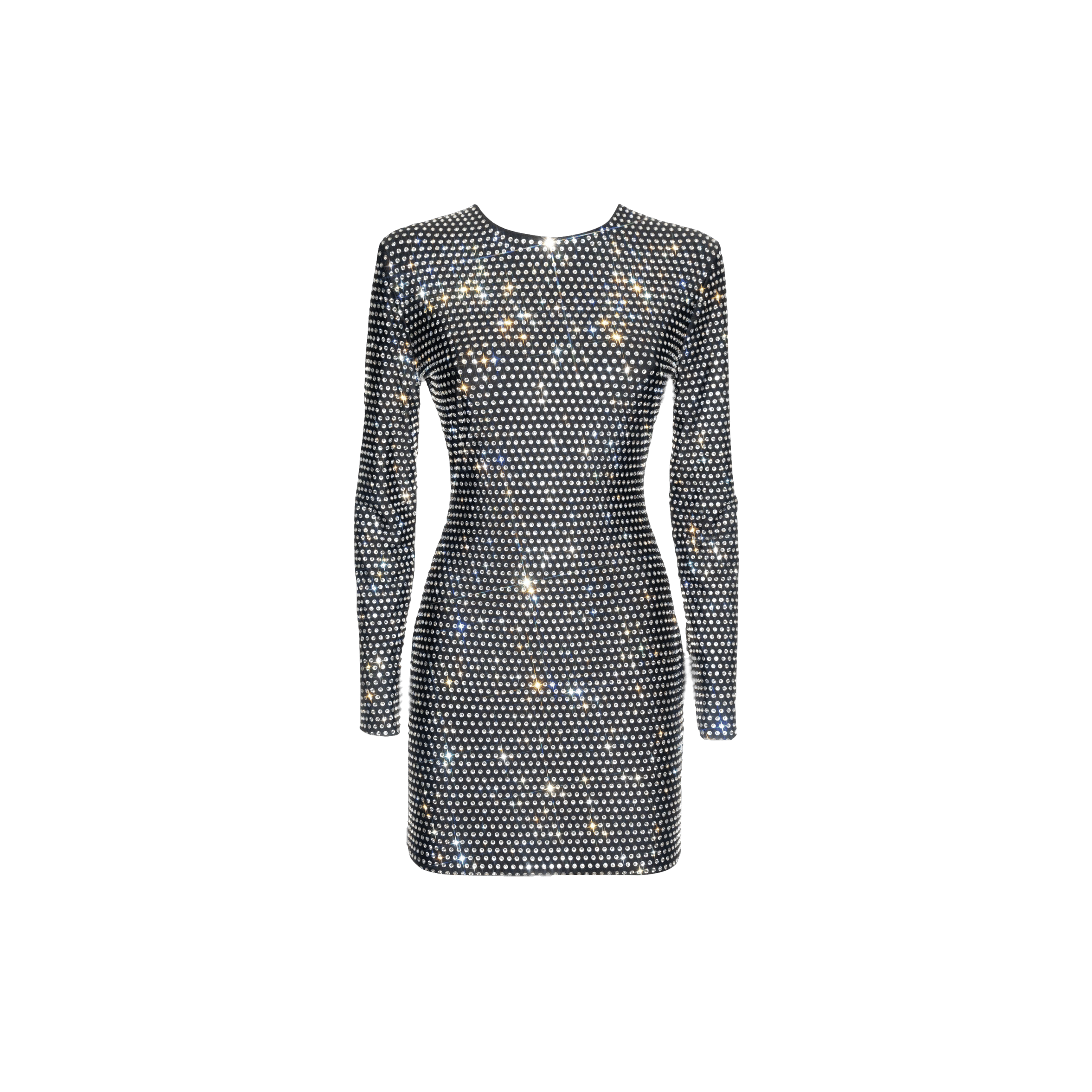 Black crystals mini dress made by Daniele Morena