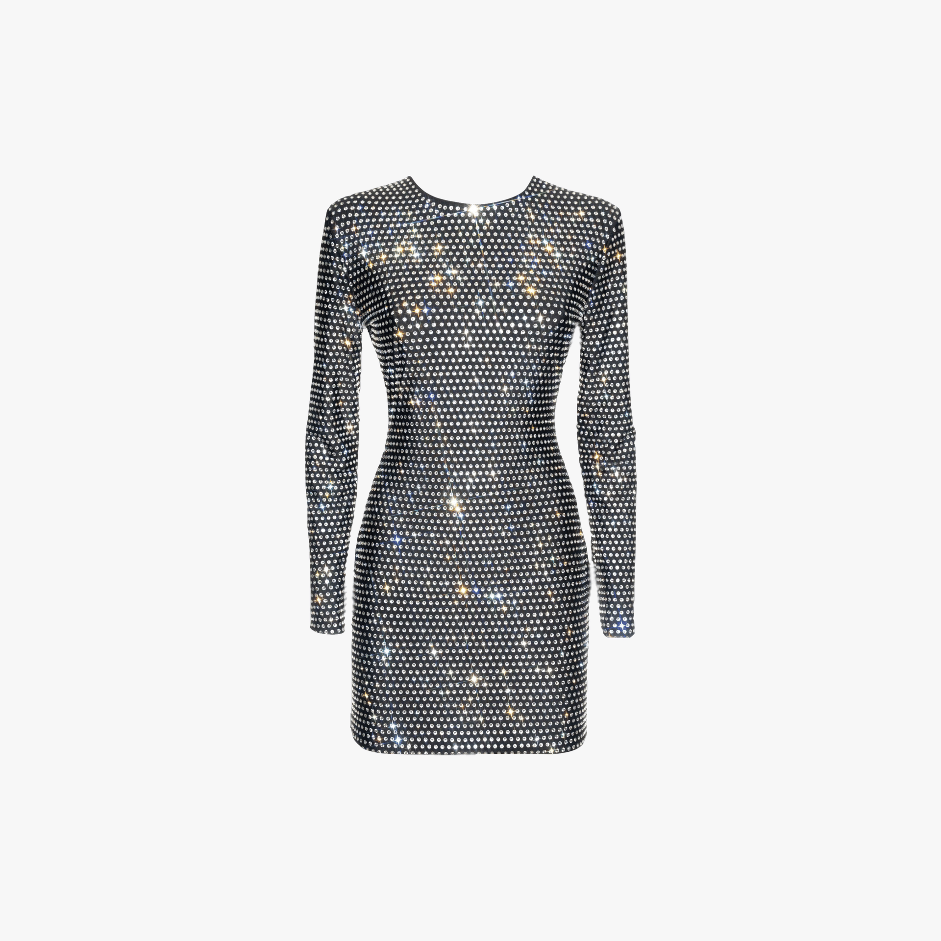 Black crystals mini dress made by Daniele Morena