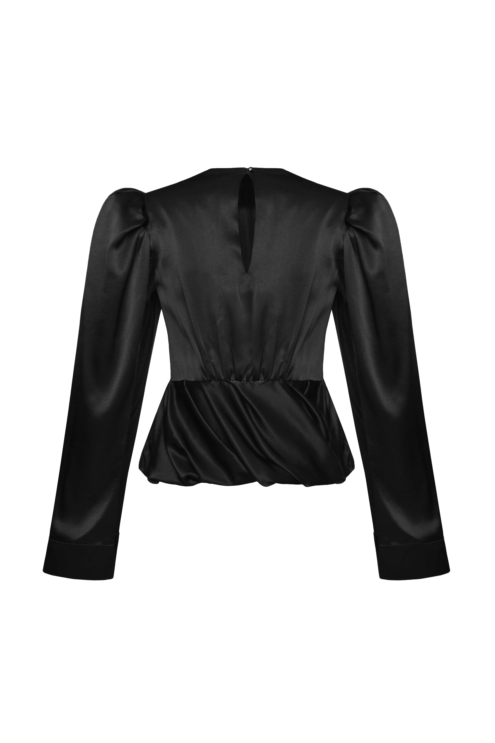 Draped sleeve blouse made by Maria Kokhia