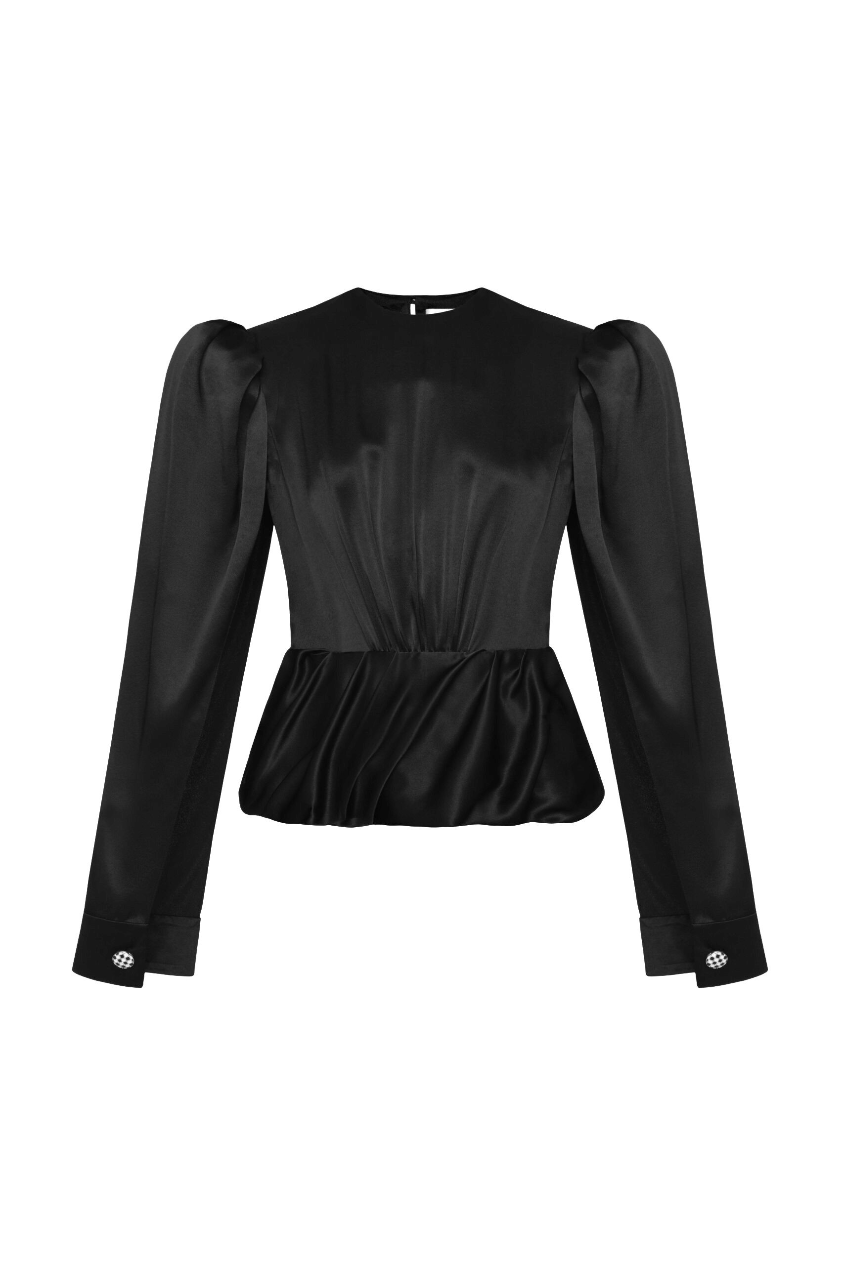 Draped sleeve blouse made by Maria Kokhia