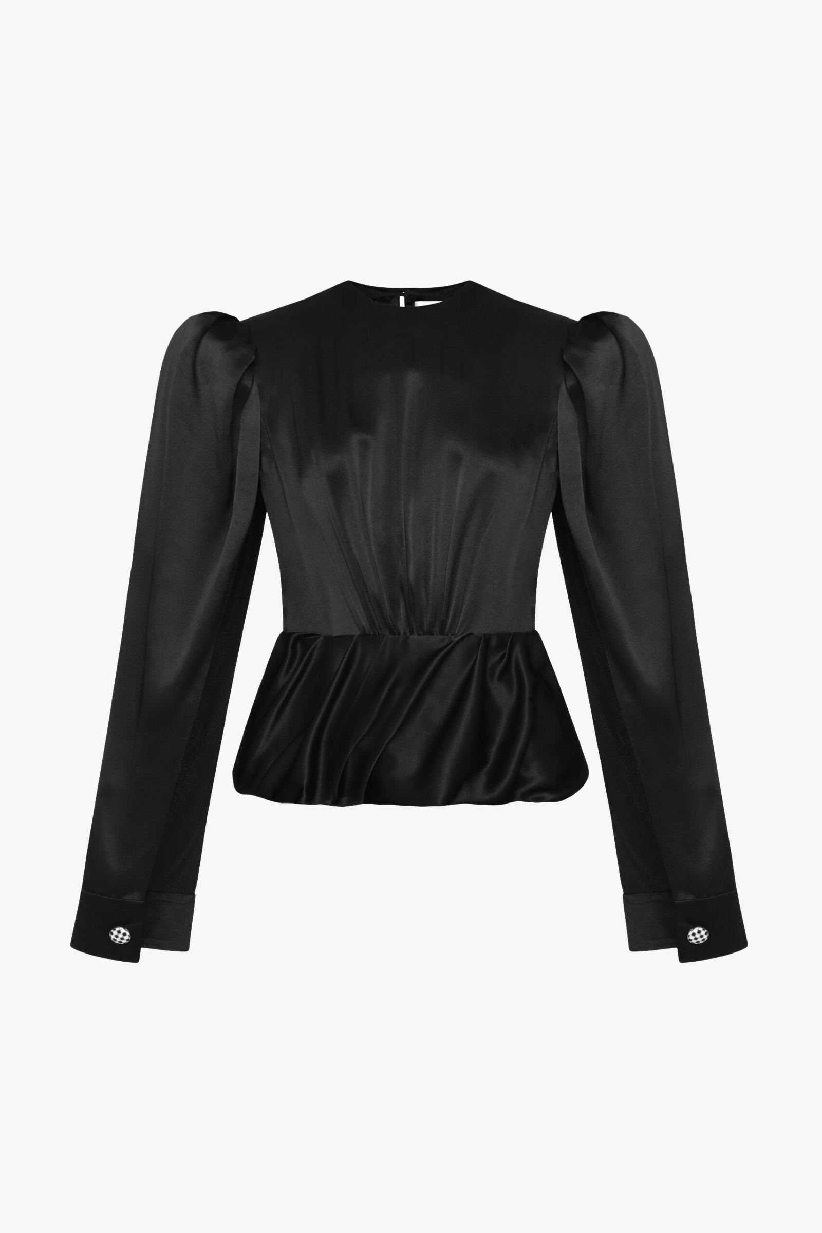 Draped sleeve blouse made by Maria Kokhia