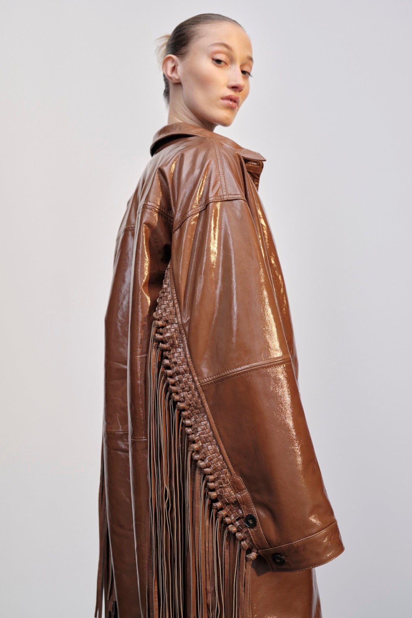 Ellen Leather Coat - Croissant made by HERSKIND