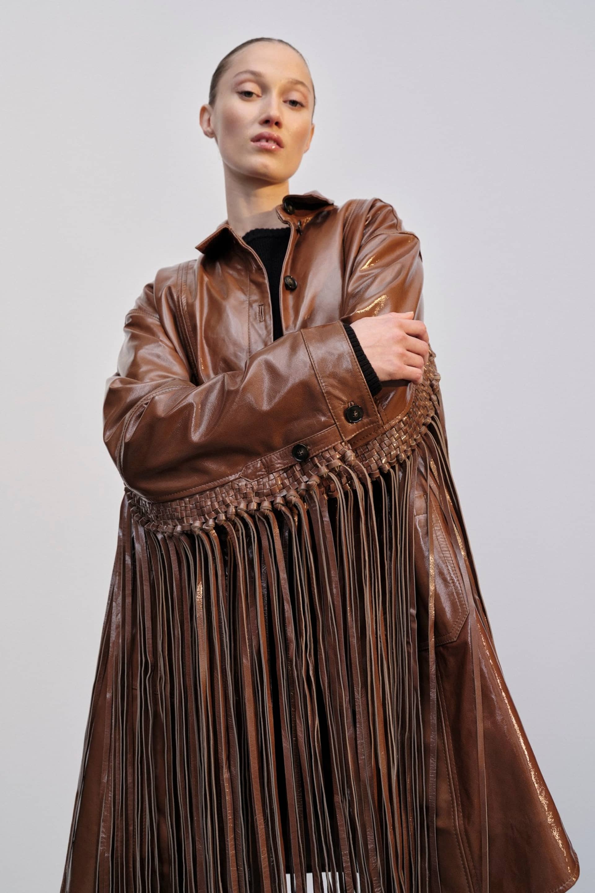 Ellen Leather Coat - Croissant made by HERSKIND