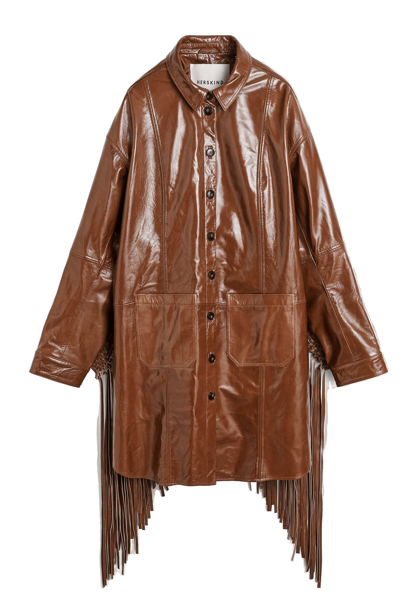 Ellen Leather Coat - Croissant made by HERSKIND
