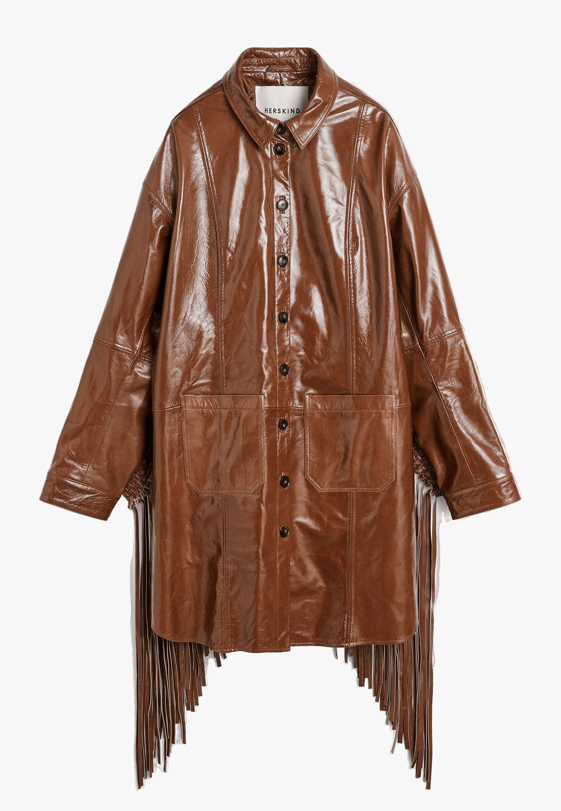 Ellen Leather Coat - Croissant made by HERSKIND