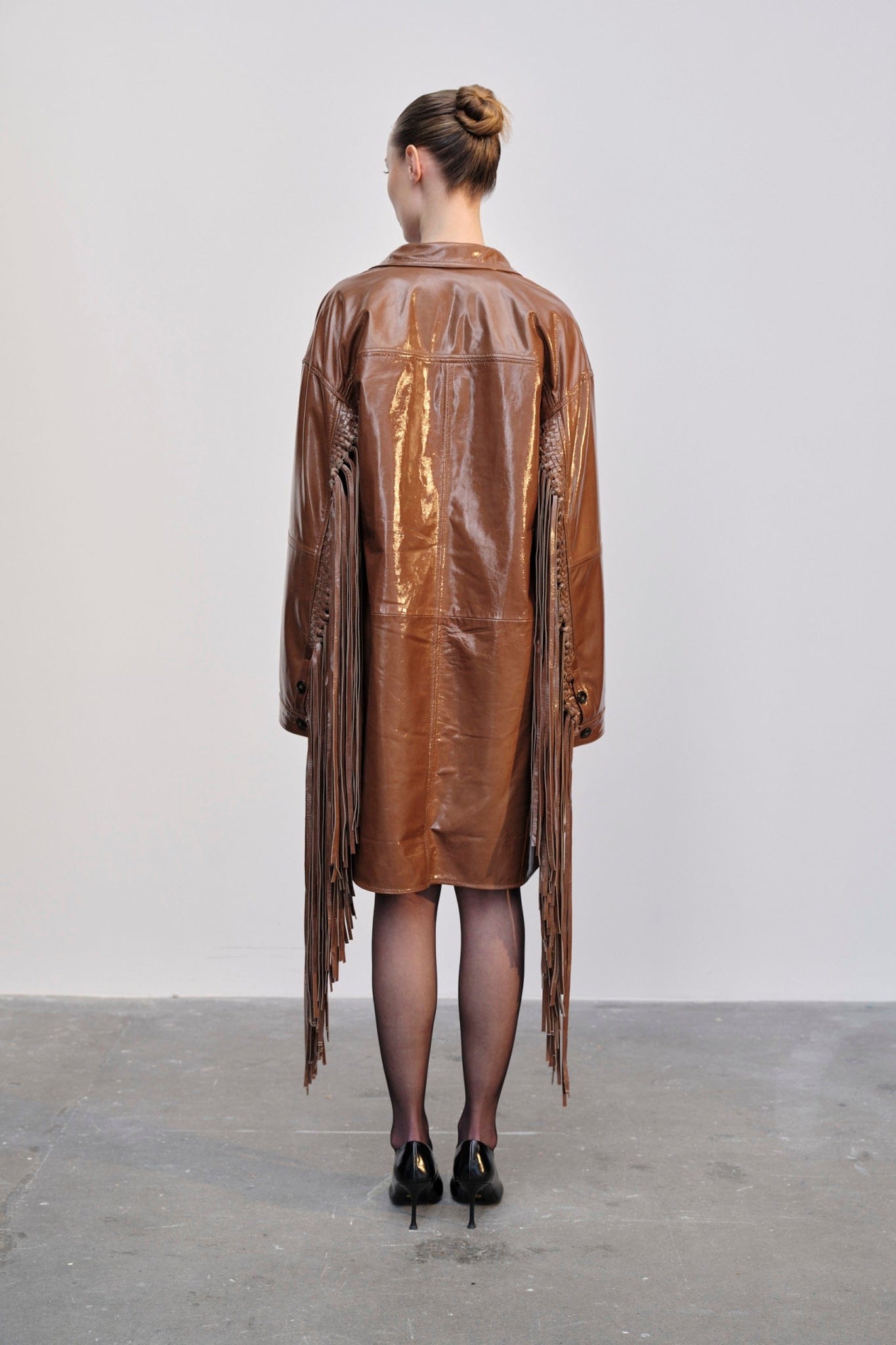 Ellen Leather Coat - Croissant made by HERSKIND