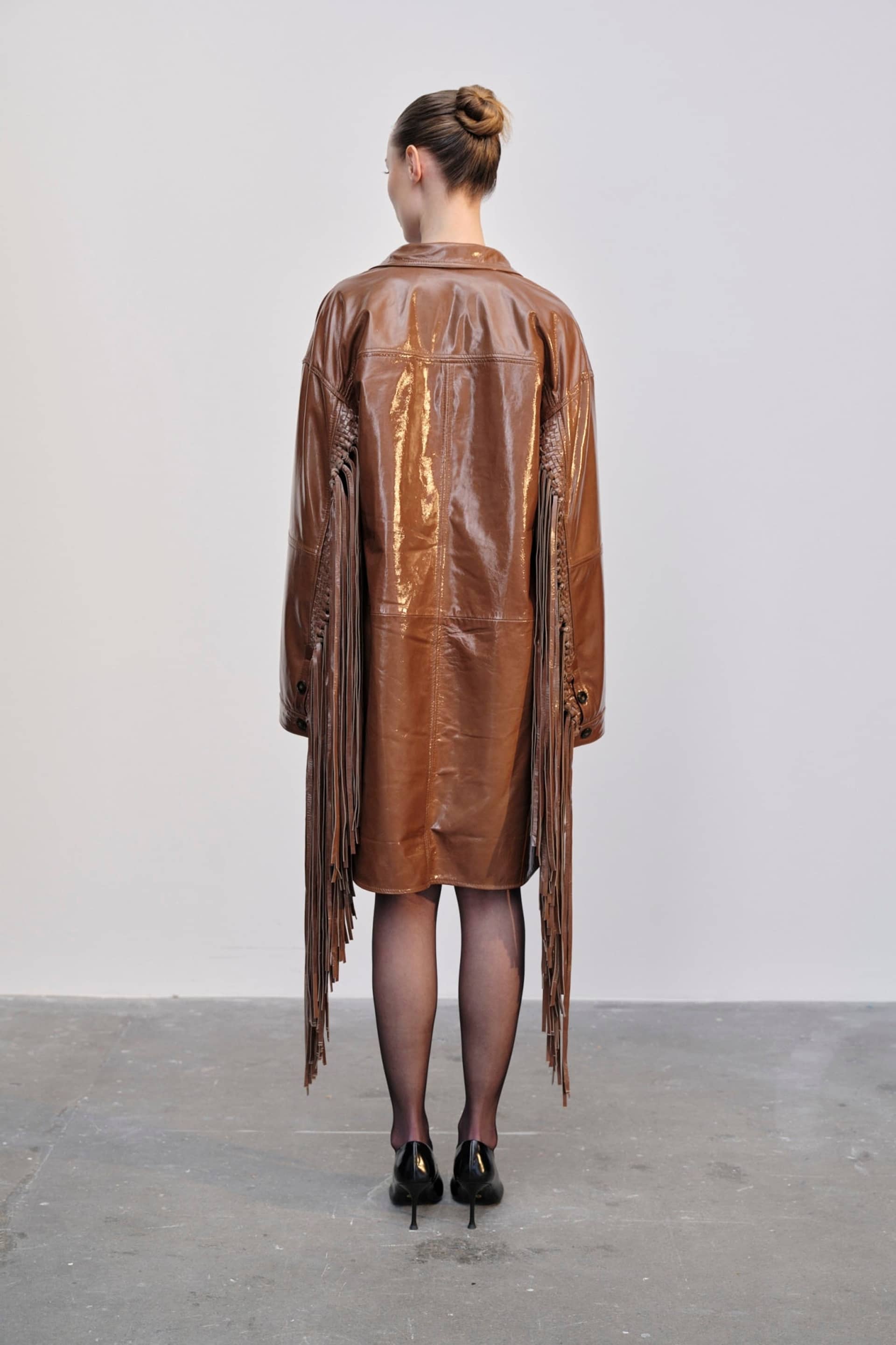 Ellen Leather Coat - Croissant made by HERSKIND