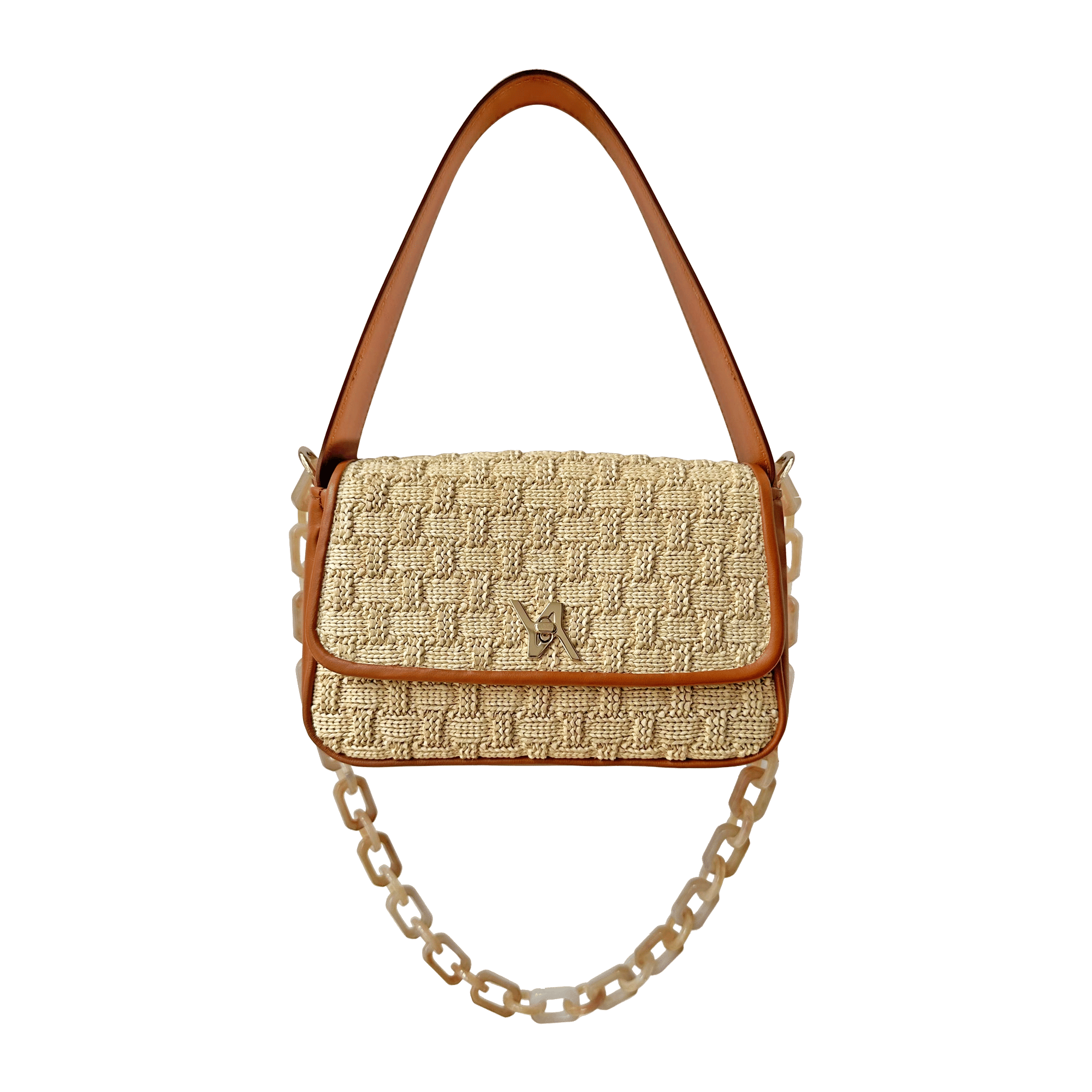 Lulu raffia natural hobo made by Yliana Yepez