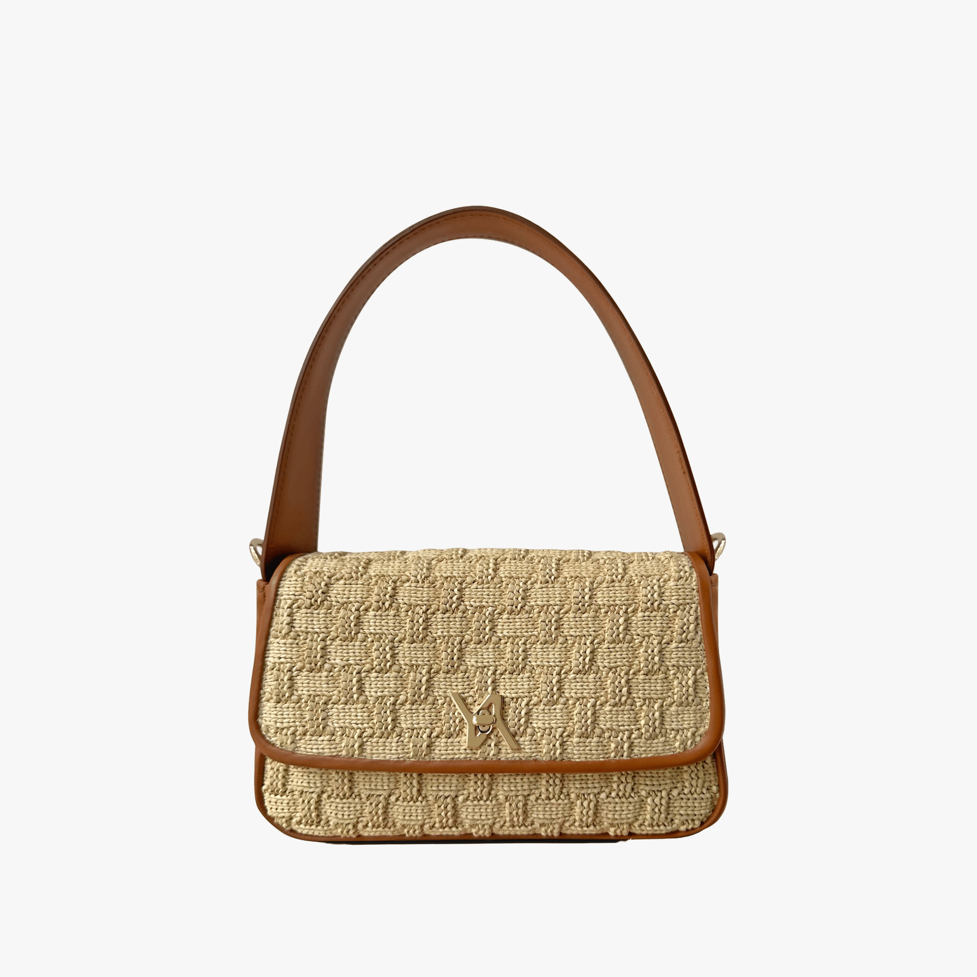 Lulu raffia natural hobo made by Yliana Yepez