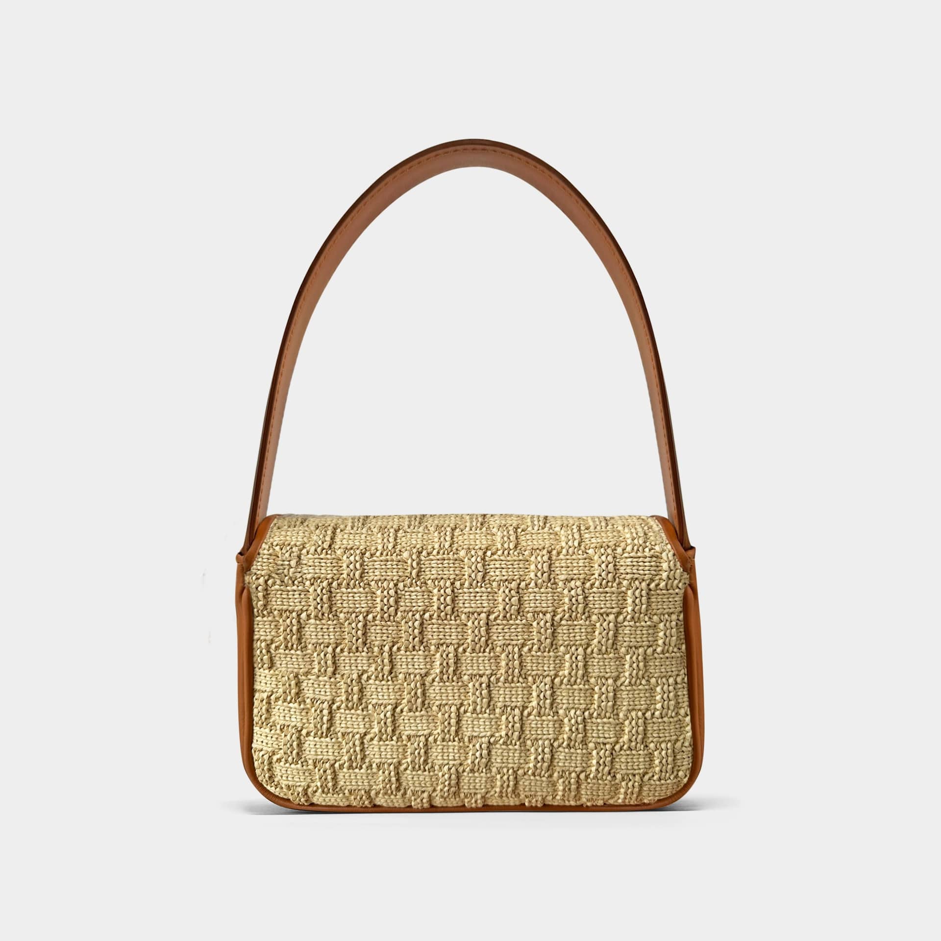 Lulu raffia natural hobo made by Yliana Yepez