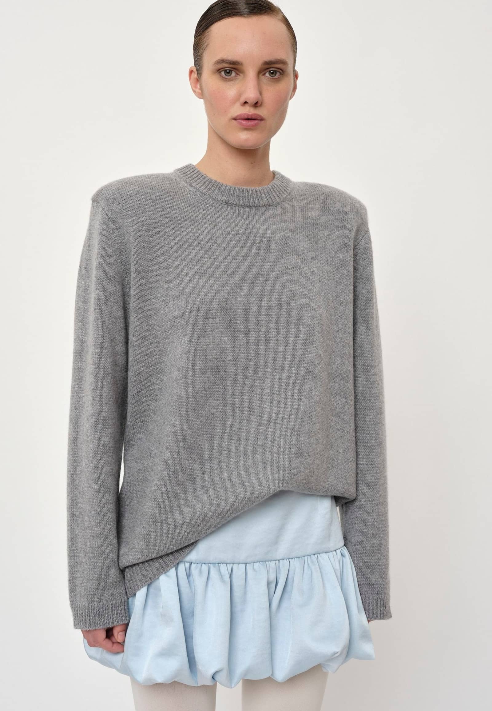 Medina Knit Sweater - Light Grey made by HERSKIND