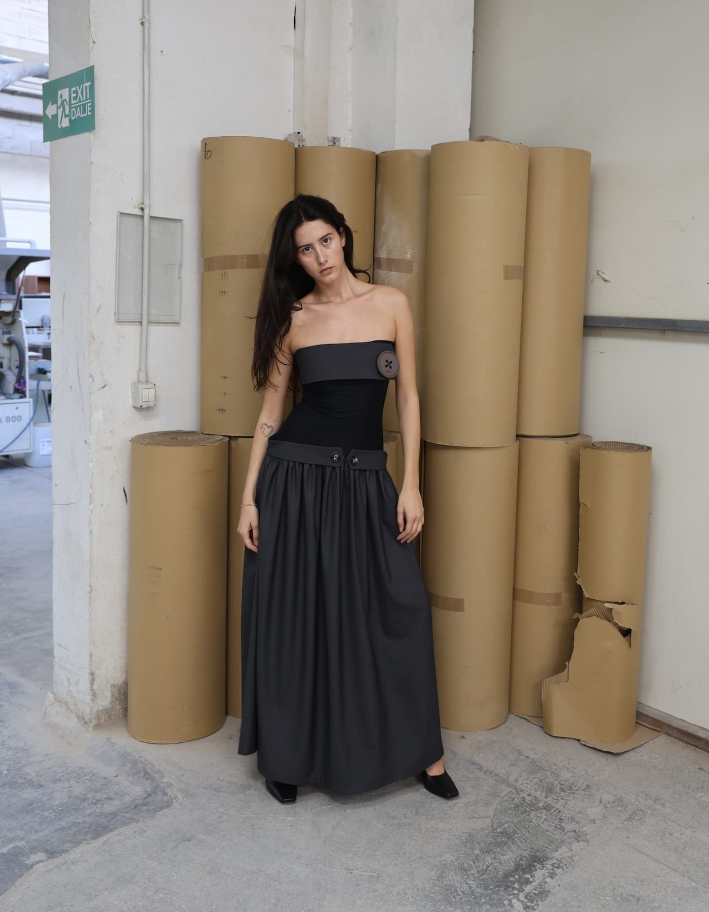 TIREL Button Long Dress made by MAET