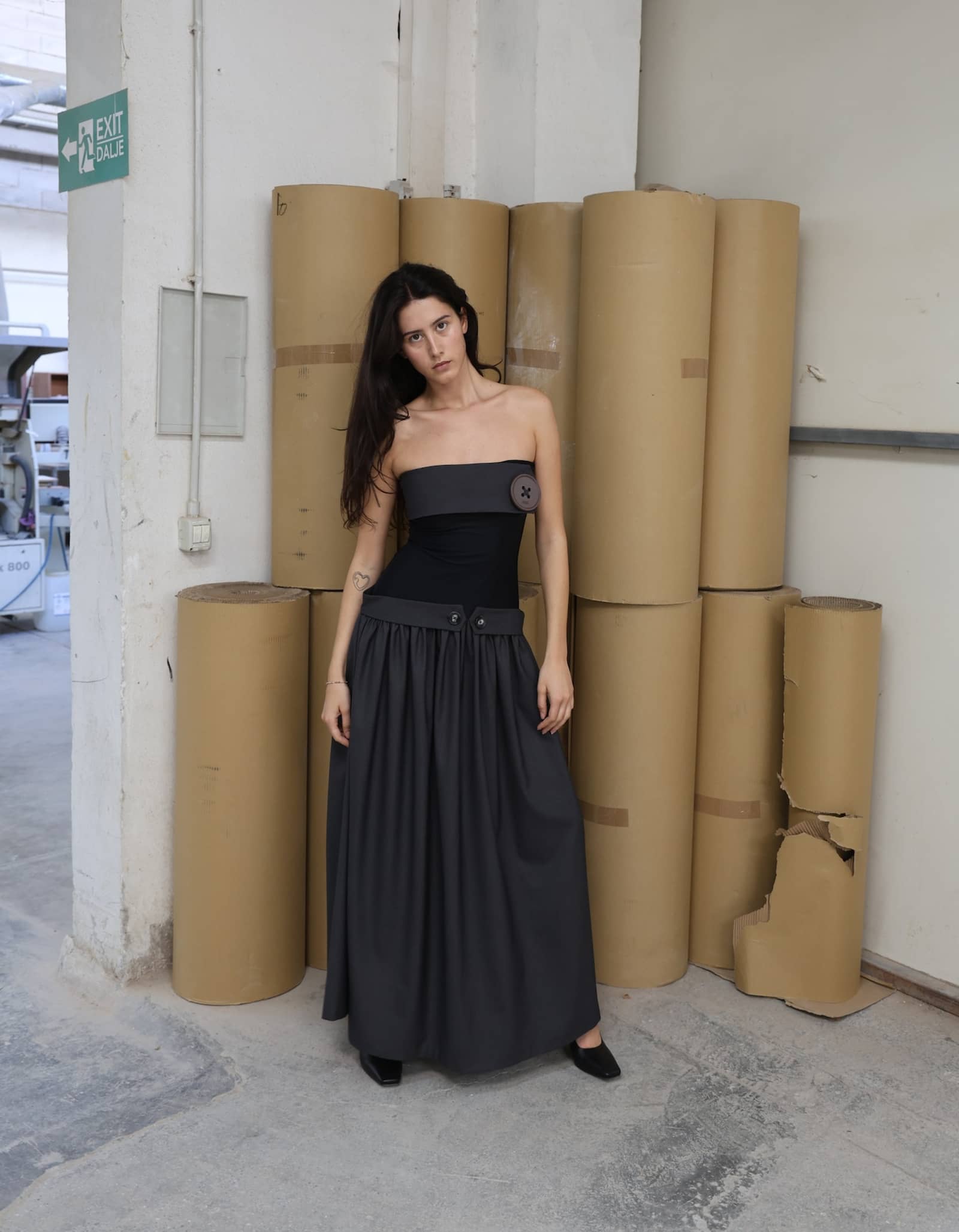 TIREL Button Long Dress made by MAET