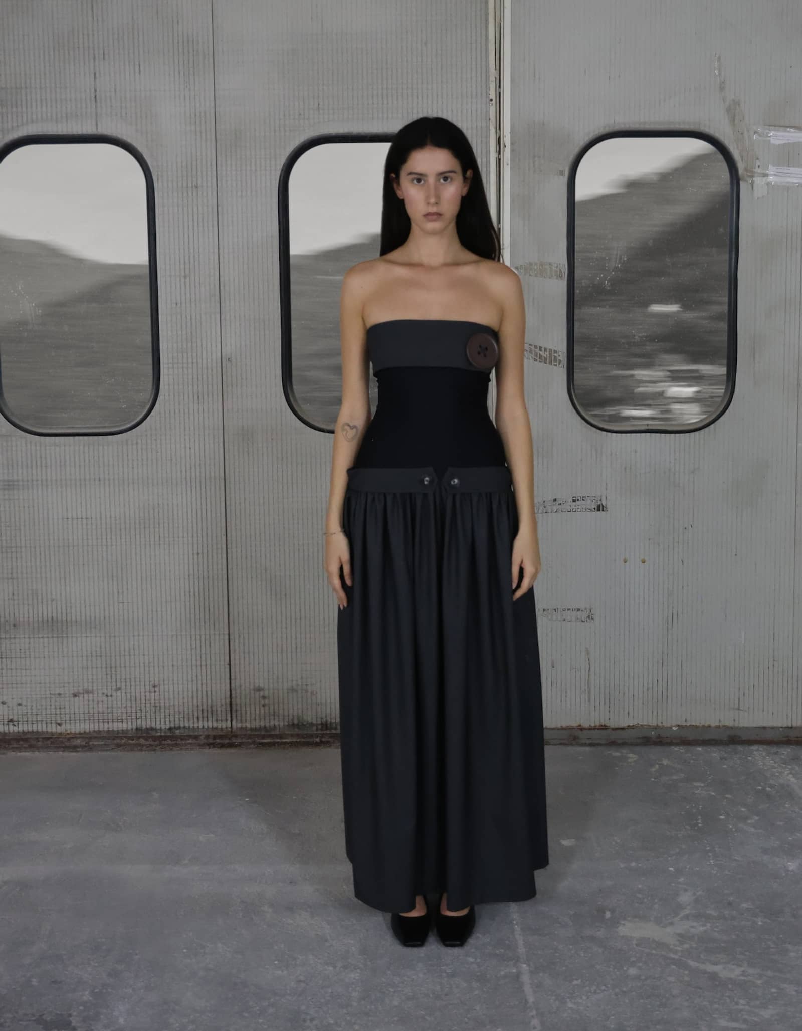 TIREL Button Long Dress made by MAET