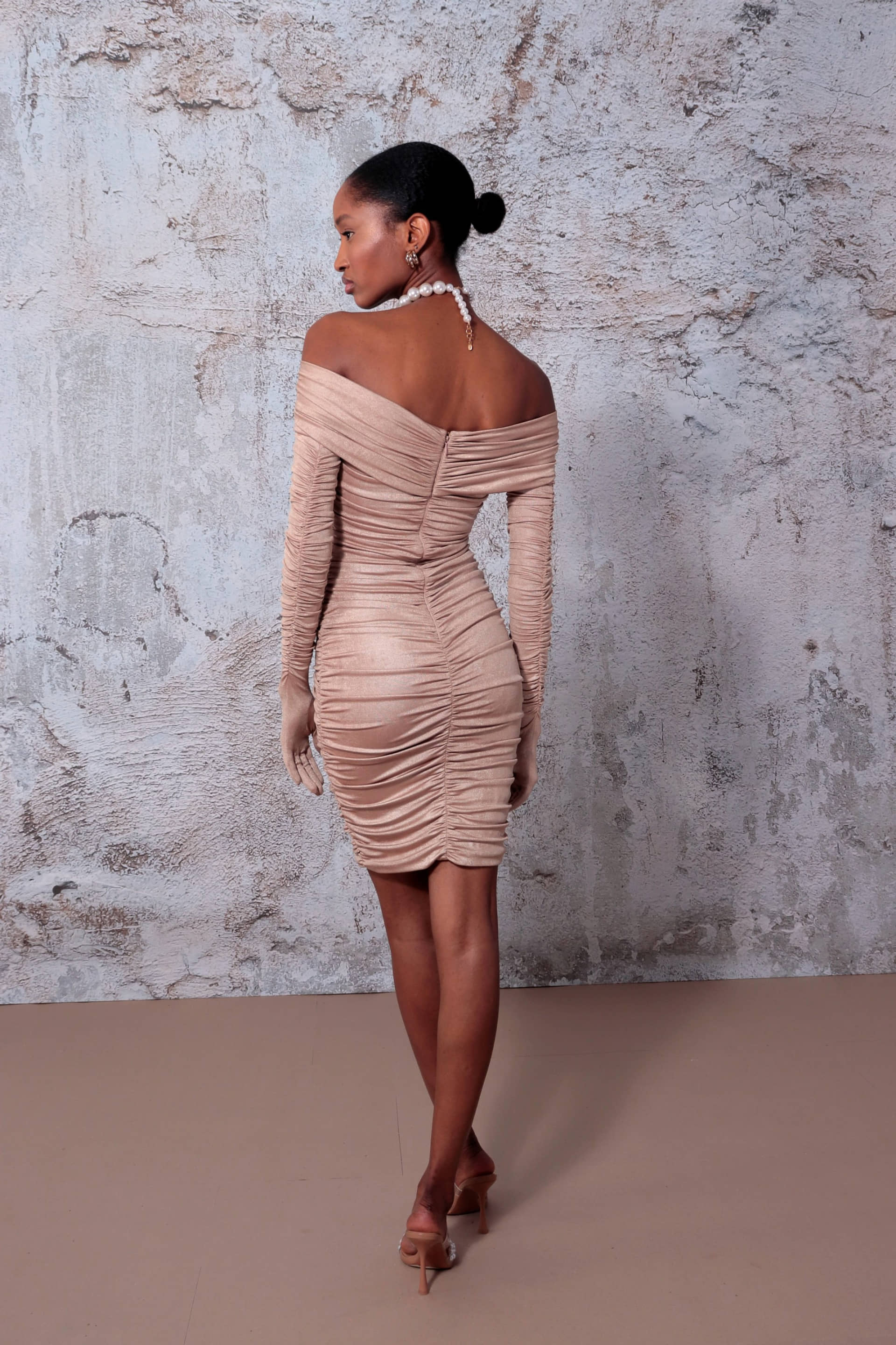 Dress Alexa Gold made by HALEWSKI