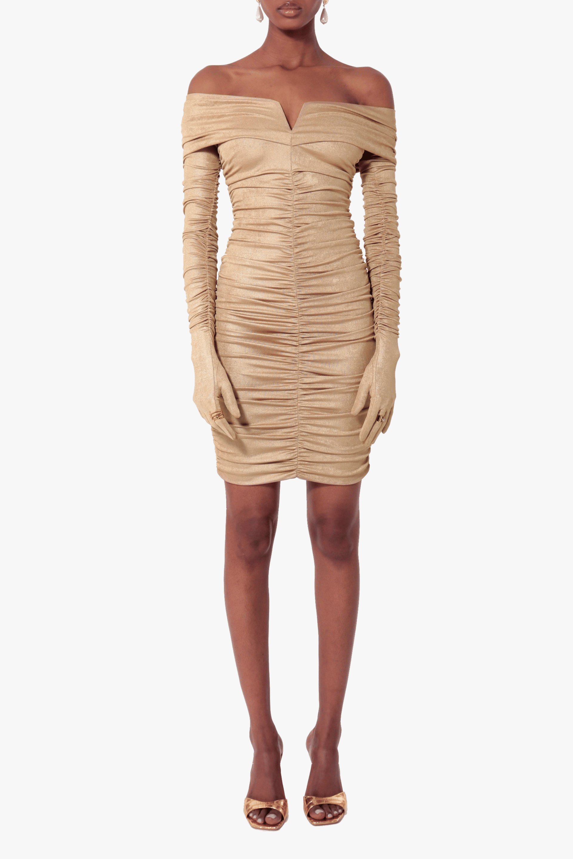 Dress Alexa Gold made by HALEWSKI