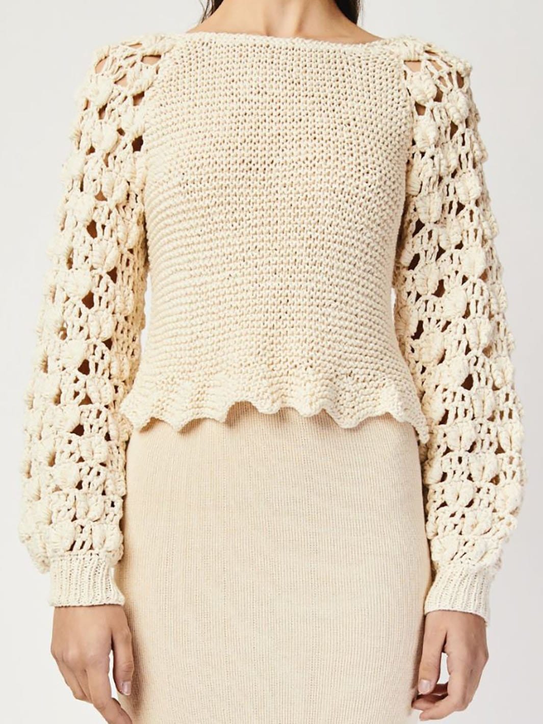 CLARA sweater in White made by AYNI