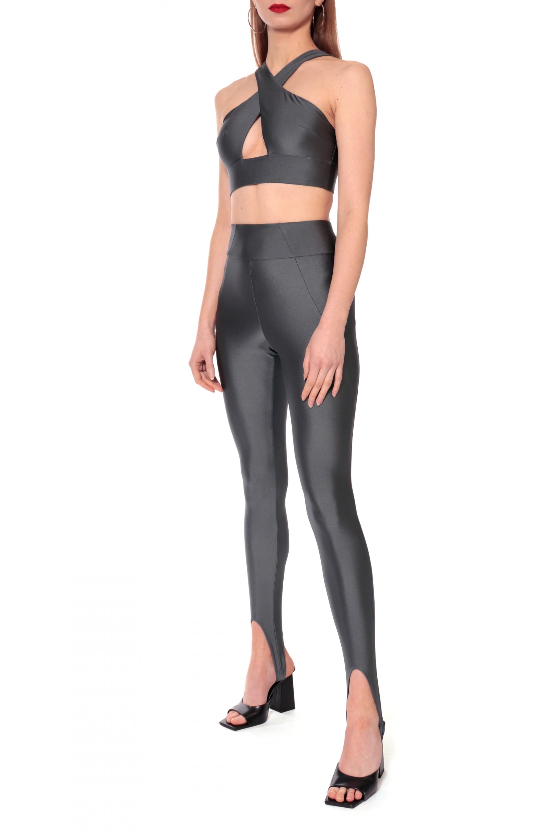 Pants Gia Smoked Pearl in Grey made by HALEWSKI