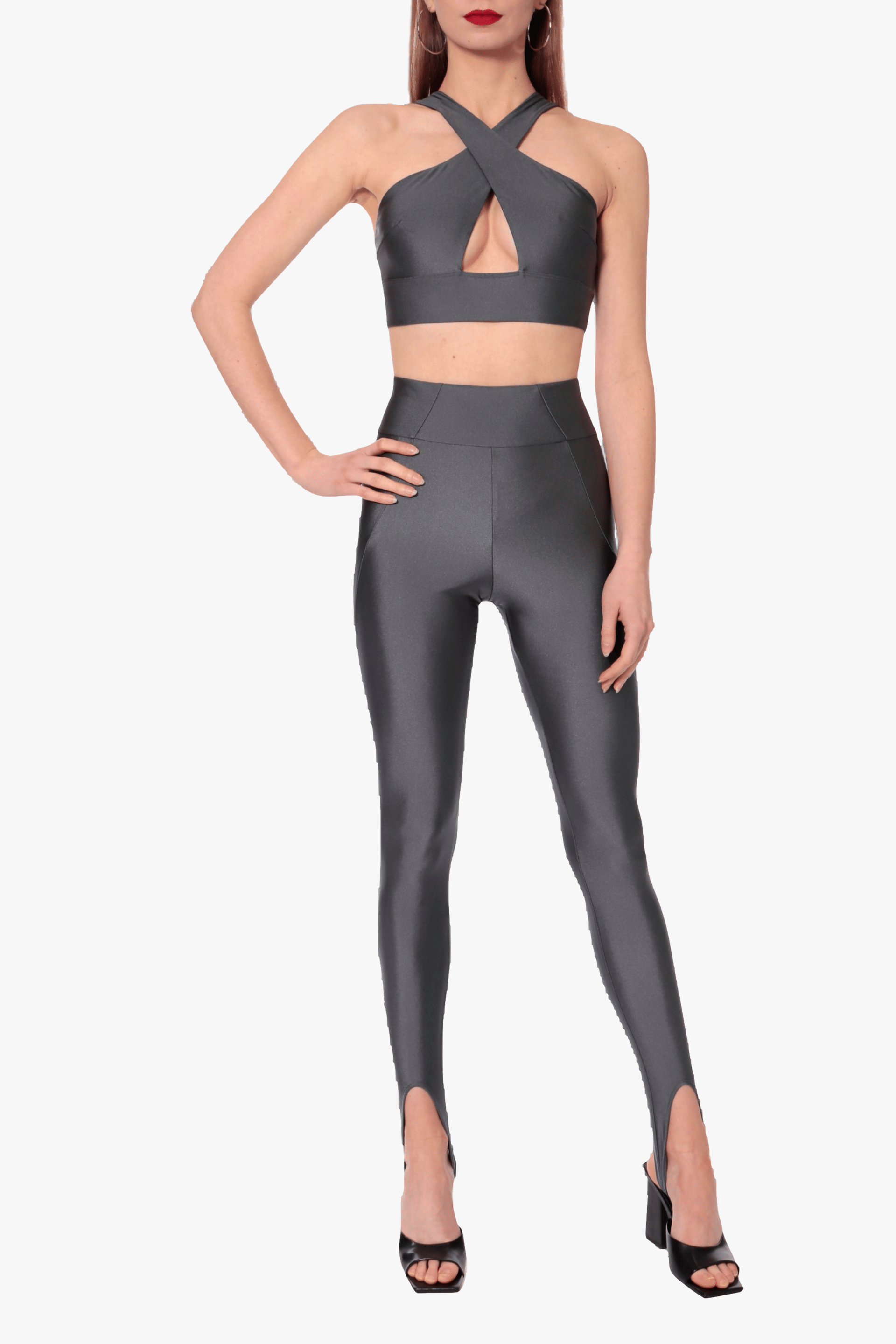 Pants Gia Smoked Pearl in Grey made by HALEWSKI