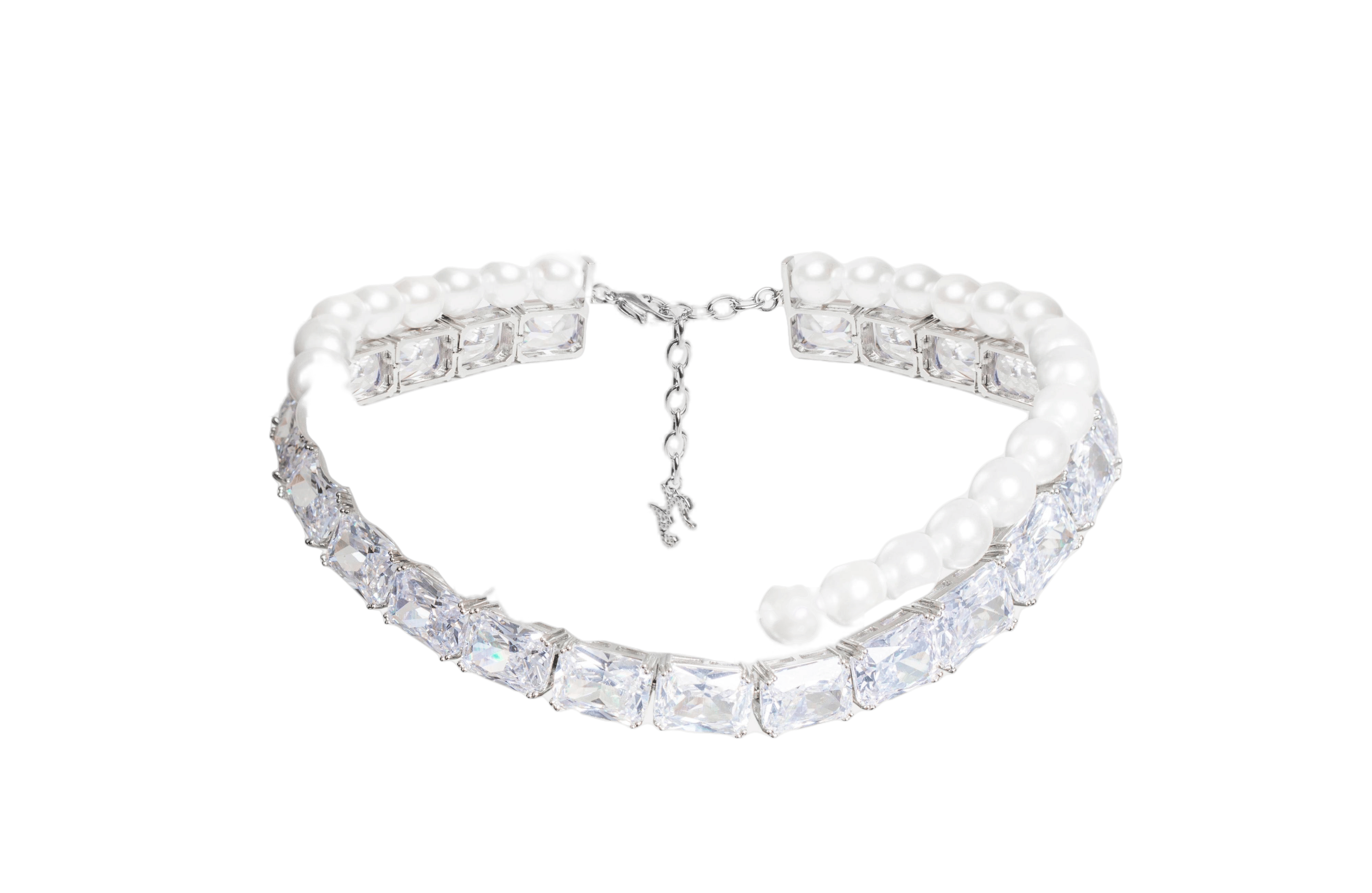 Gracey Pearl Crystal Choker Necklace (Final Sale) made by Nana Jacqueline