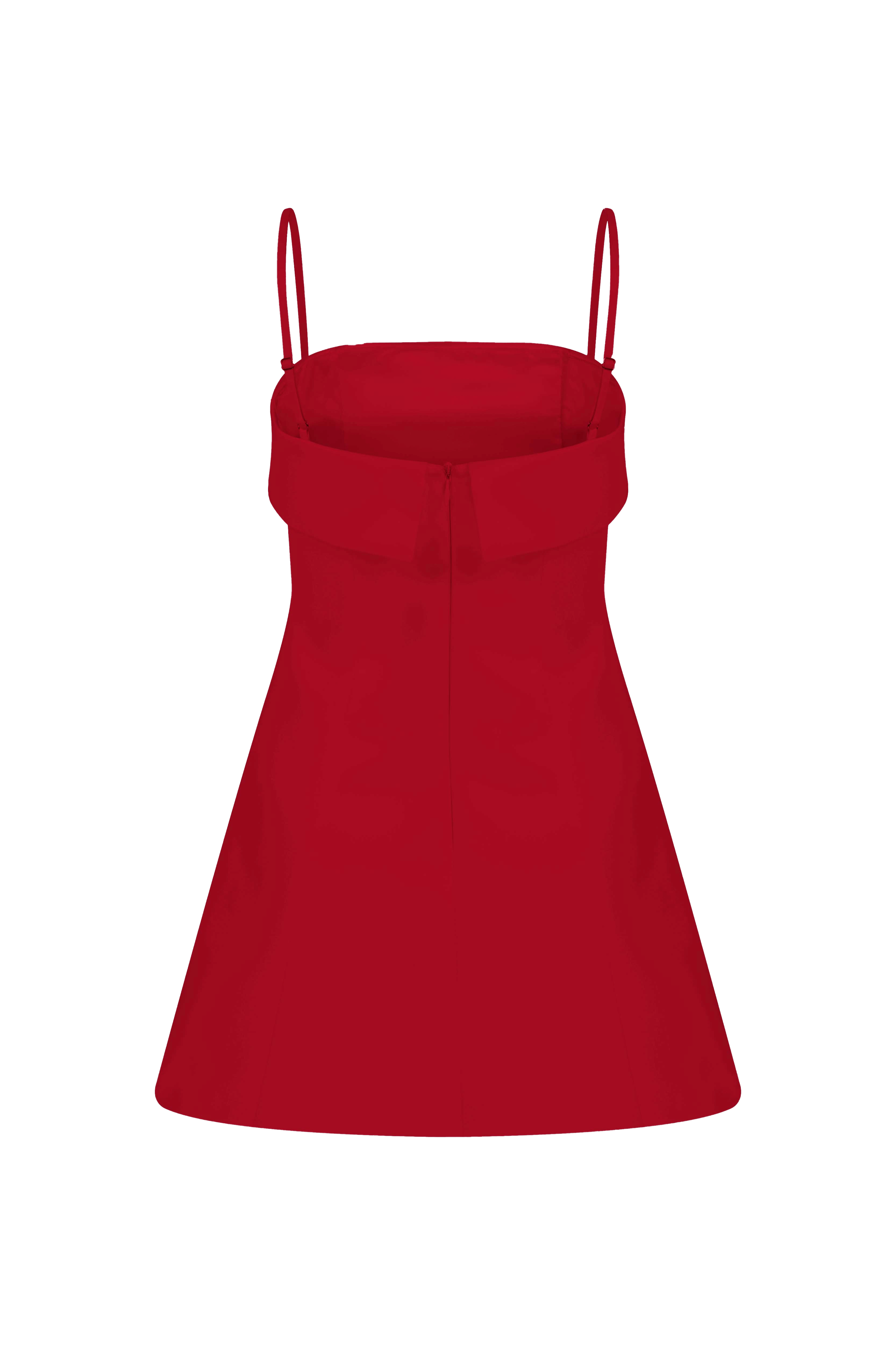 Gaia Mini Dress in Fiery Red made by Nazli Ceren