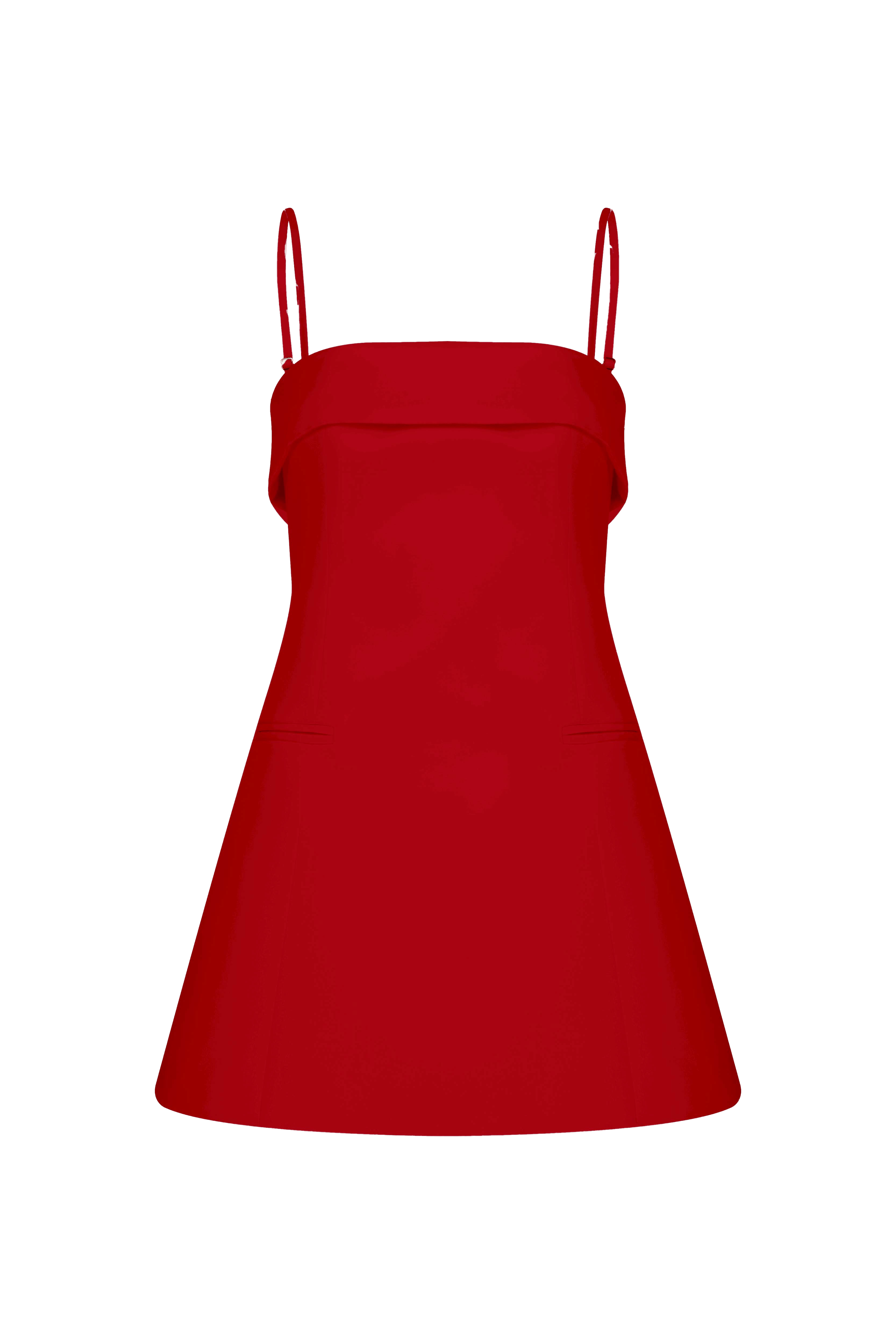 Gaia Mini Dress in Fiery Red made by Nazli Ceren