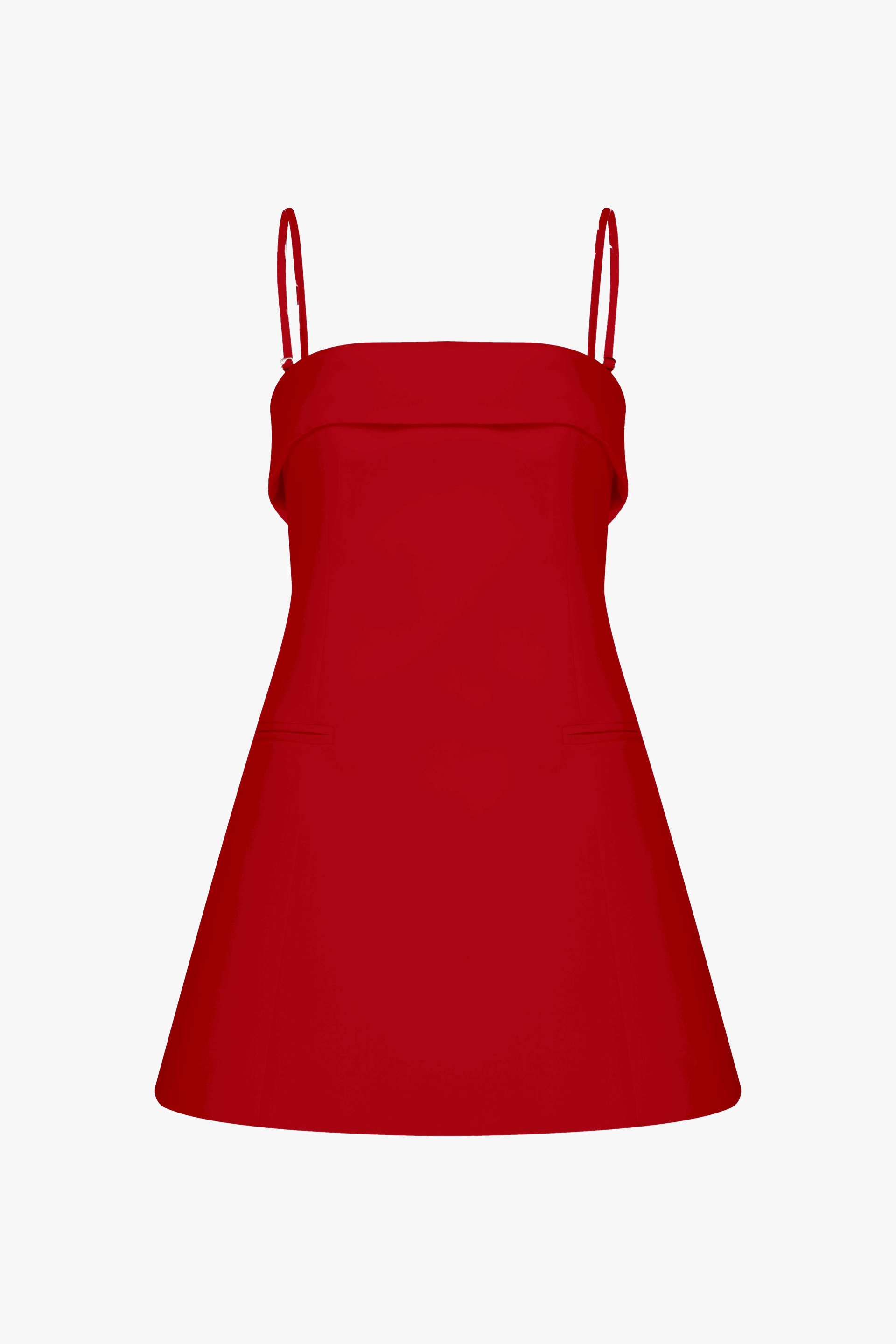 Gaia Mini Dress in Fiery Red made by Nazli Ceren