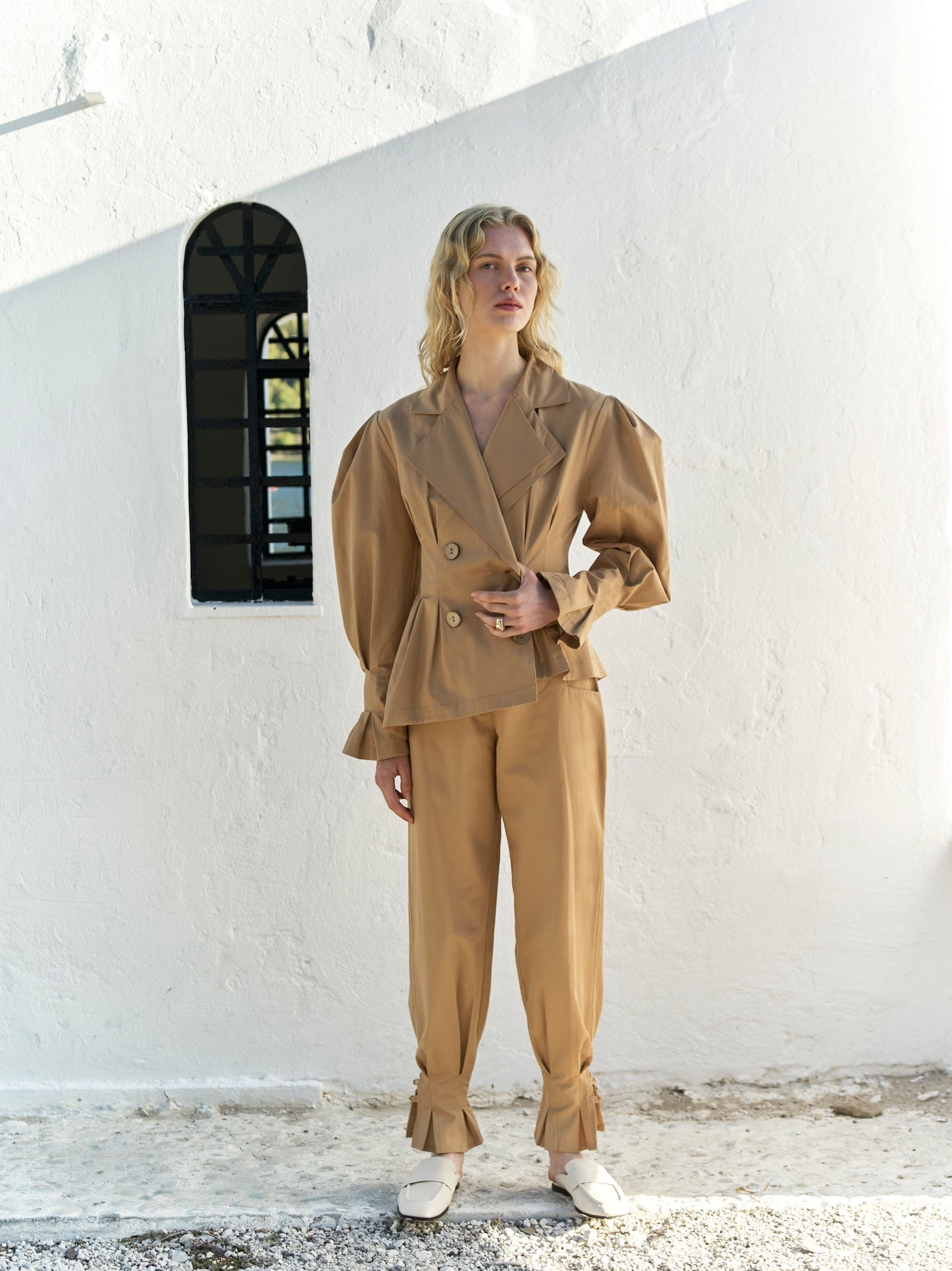 Raff Asymmetric Cotton Jacket made by Nazli Ceren