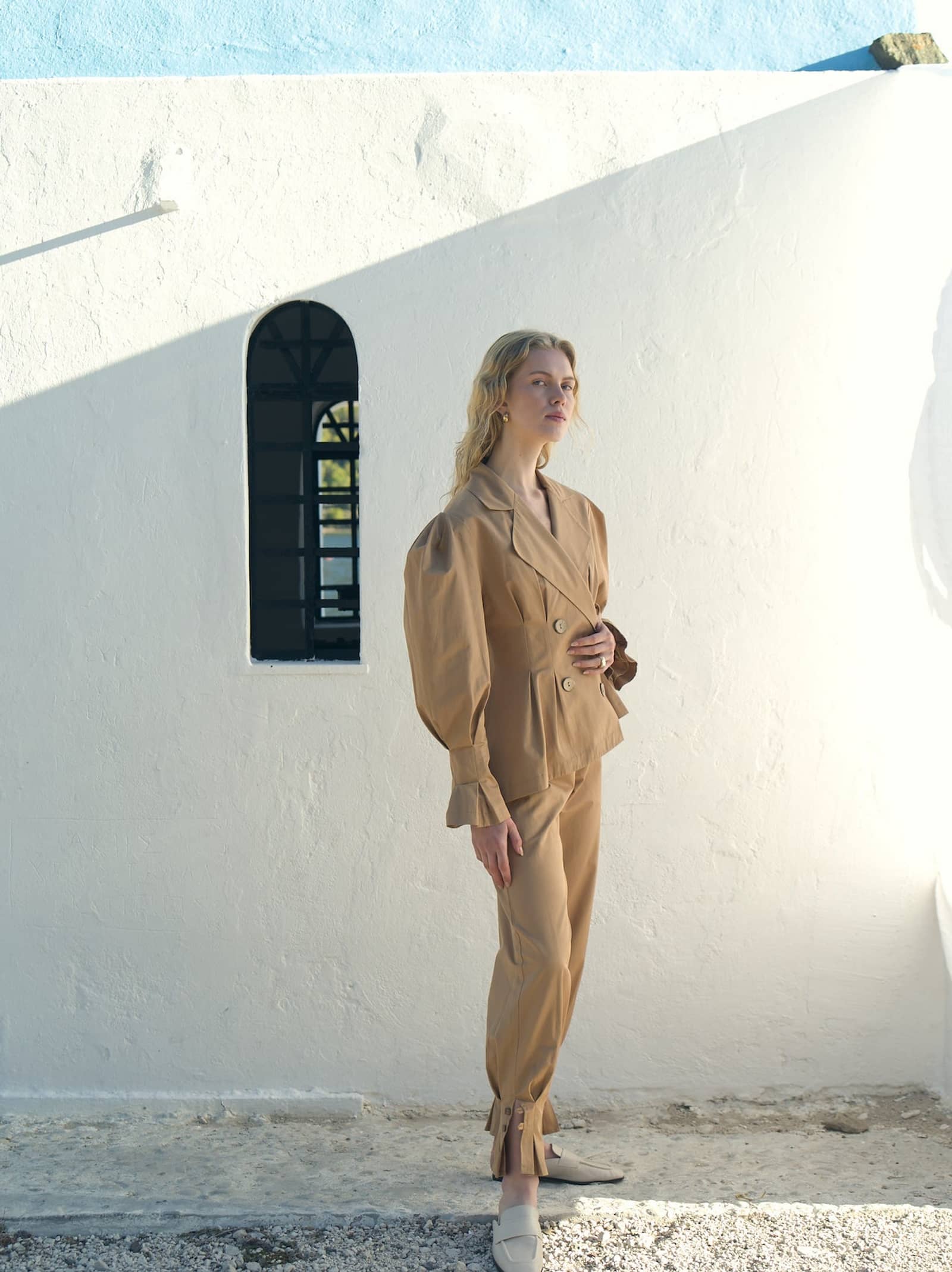 Raff Asymmetric Cotton Jacket made by Nazli Ceren